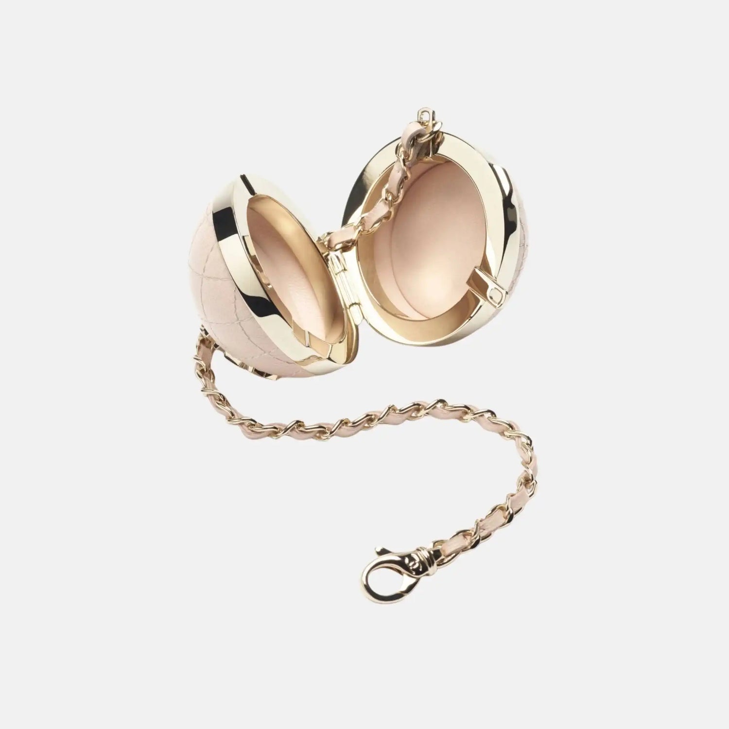 Chanel Mini Bag Charm, Beige, Open