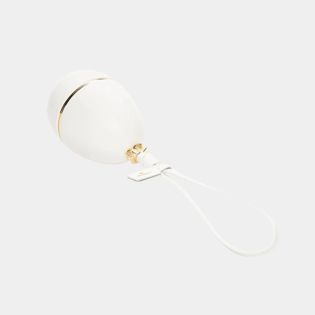 Mini Bag Charm in White Lambskin