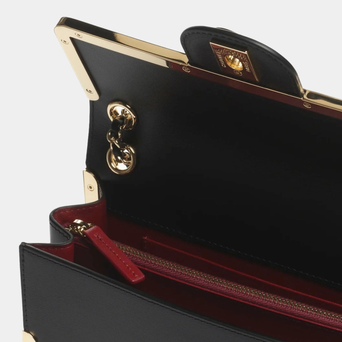 Mini Flap Bag Calfskin &amp; Gold-Plated Metal