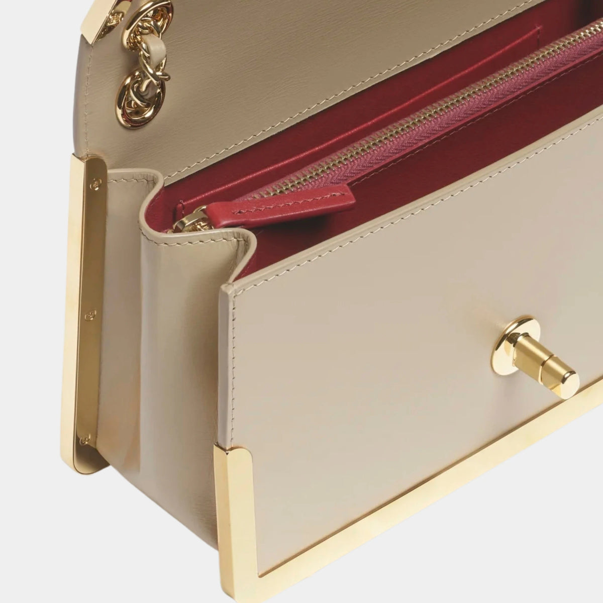 Mini Flap Bag Calfskin &amp; Gold-Plated Metal