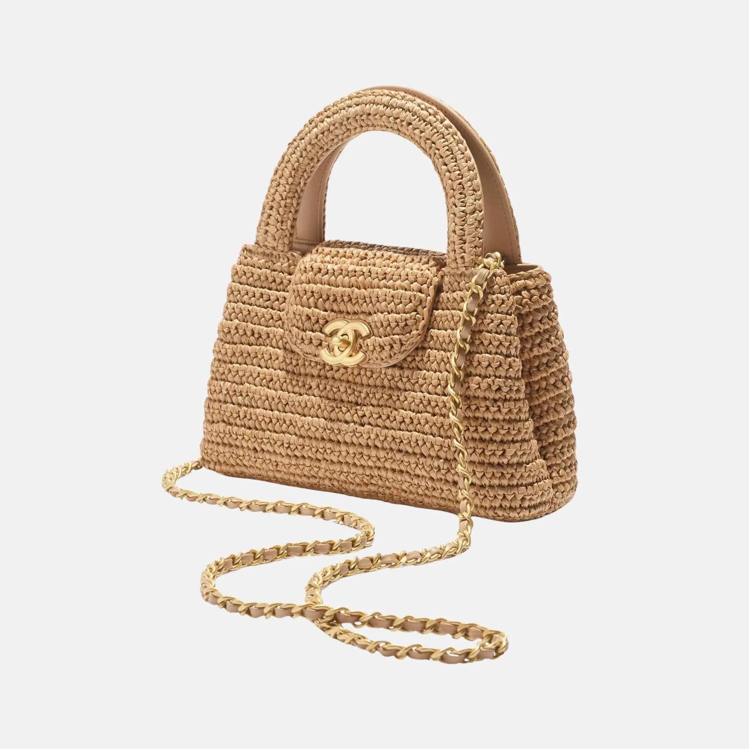 Chanel Mini Shopping bag, Raffia