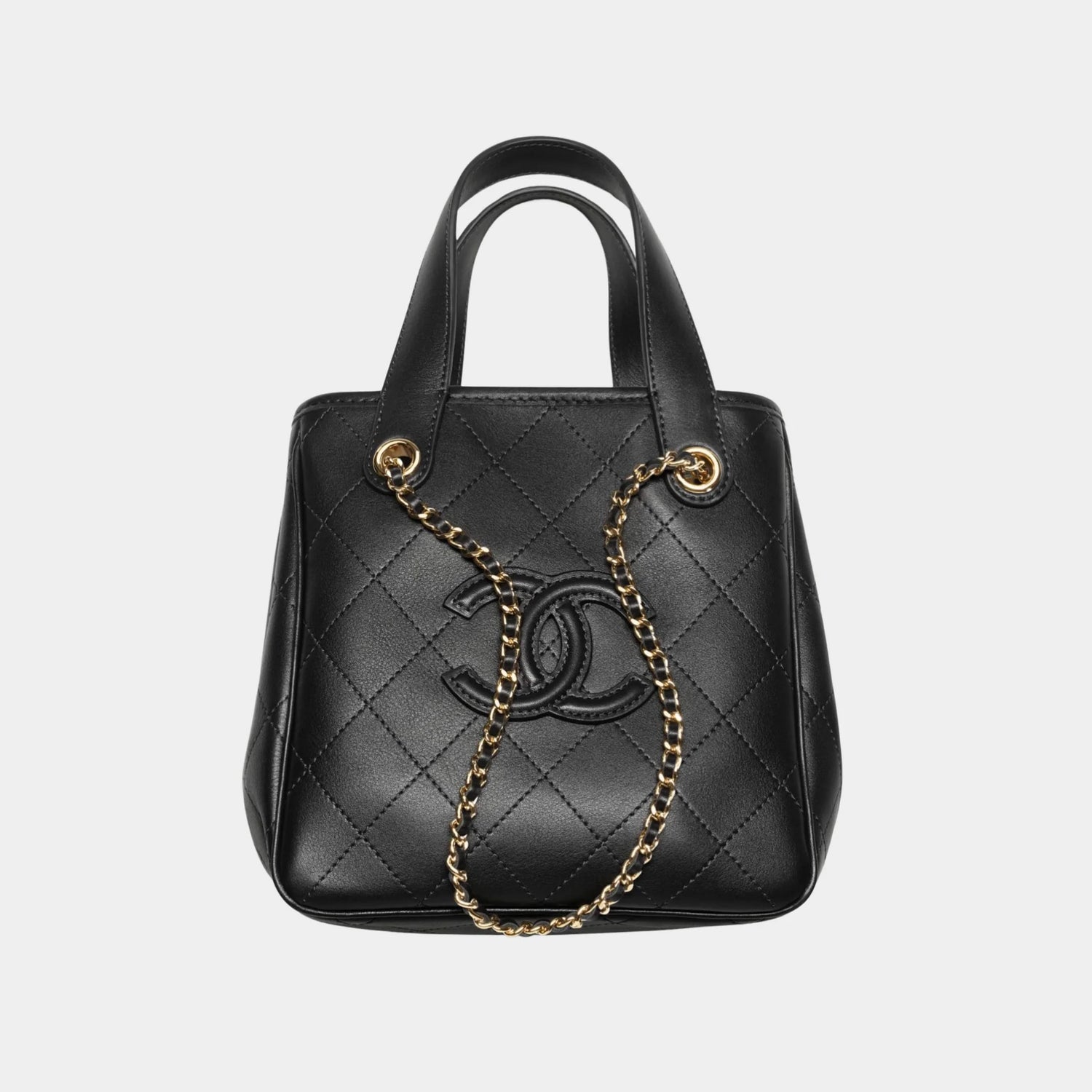 Chanel Mini Tote Calfskin &amp; Gold-Tone Metal