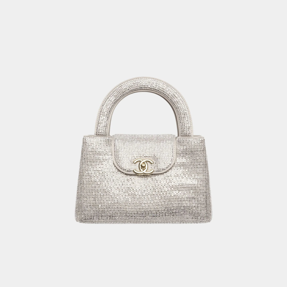 Mini Tote Strass & Gold-Tone Metal