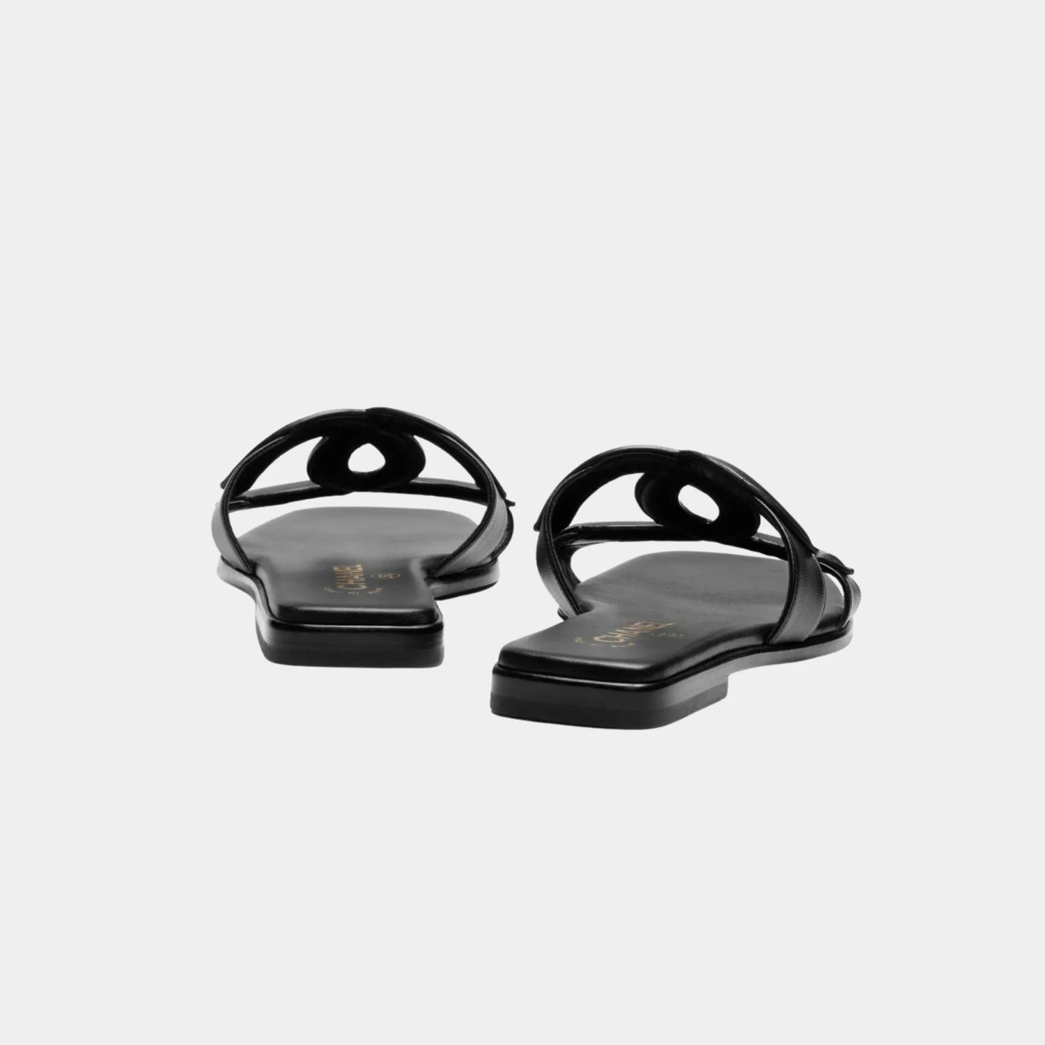 Chanel Mules in Black Lambskin, Back