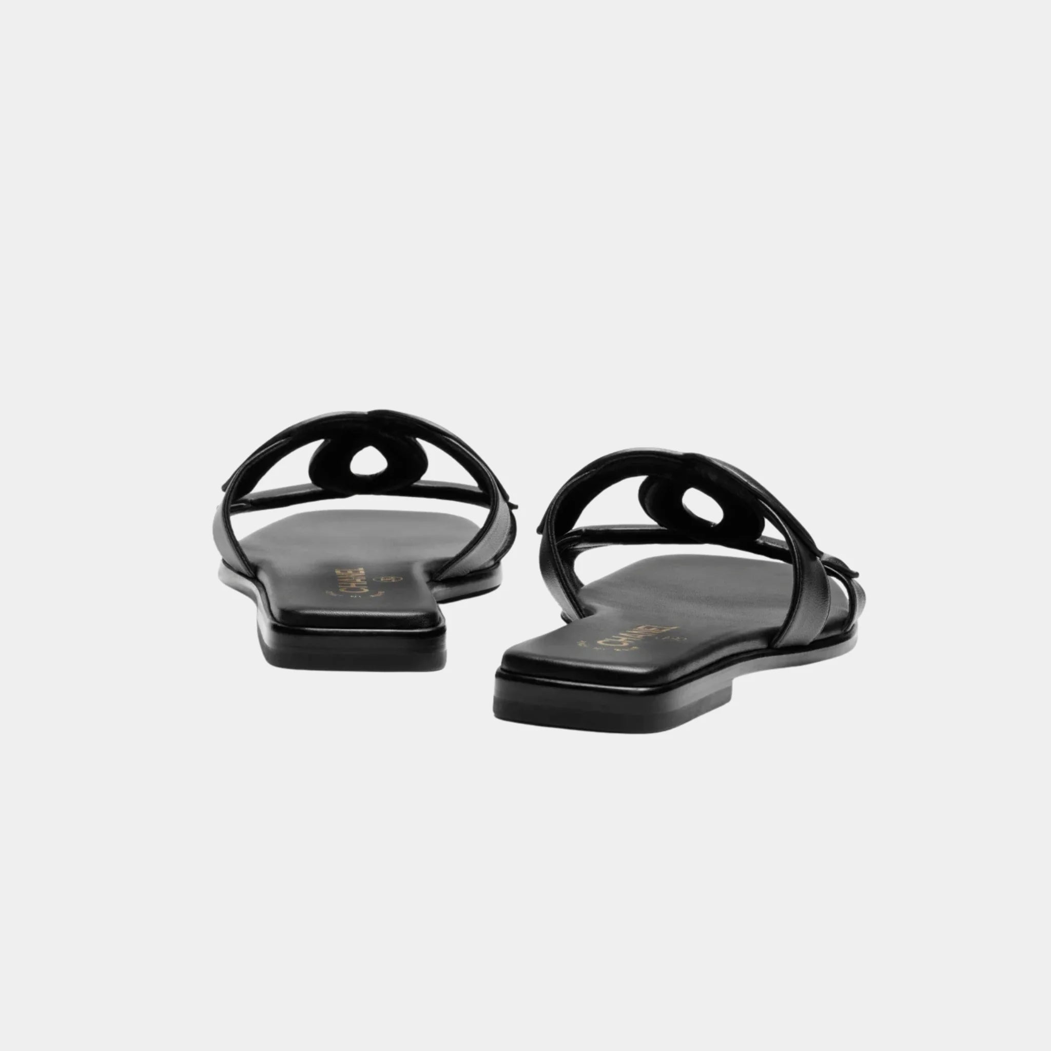 Chanel Mules in Black Lambskin, Back