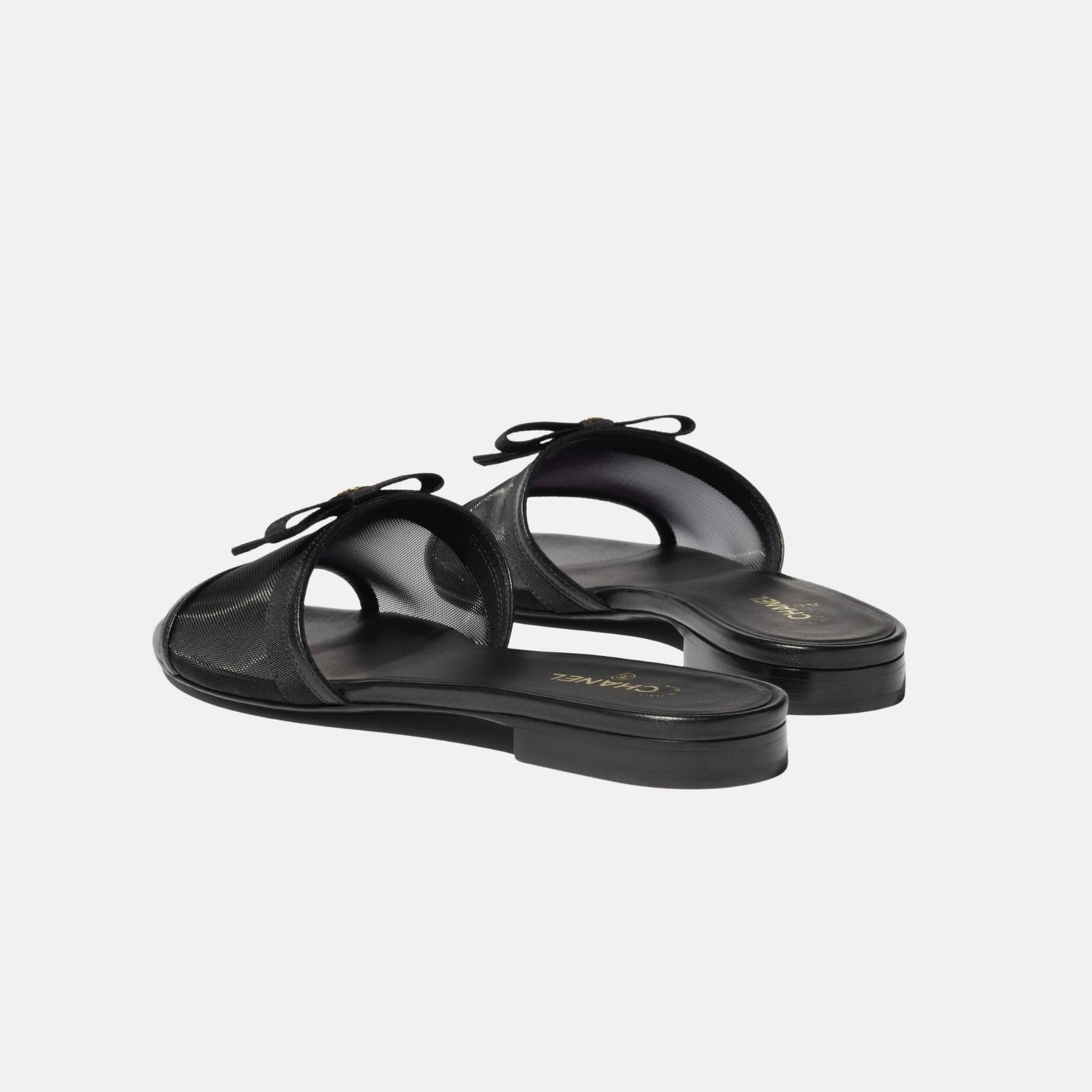 Chanel Mules in Mesh, Black, Back