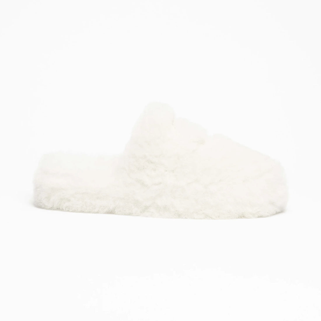 Chanel Mules white shearling lambskin Coco Neige 2026 side view