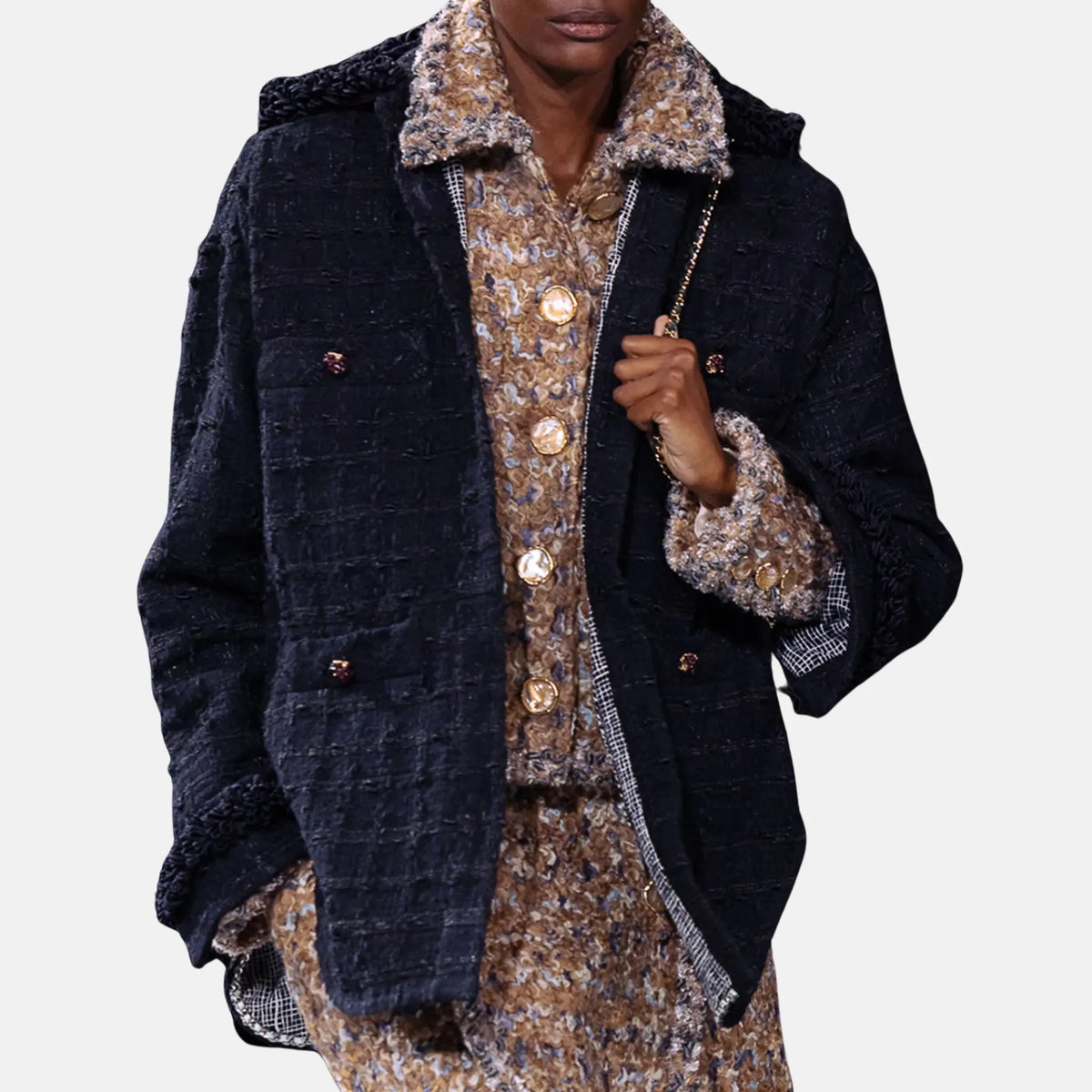 Overshirt Tweed in Black