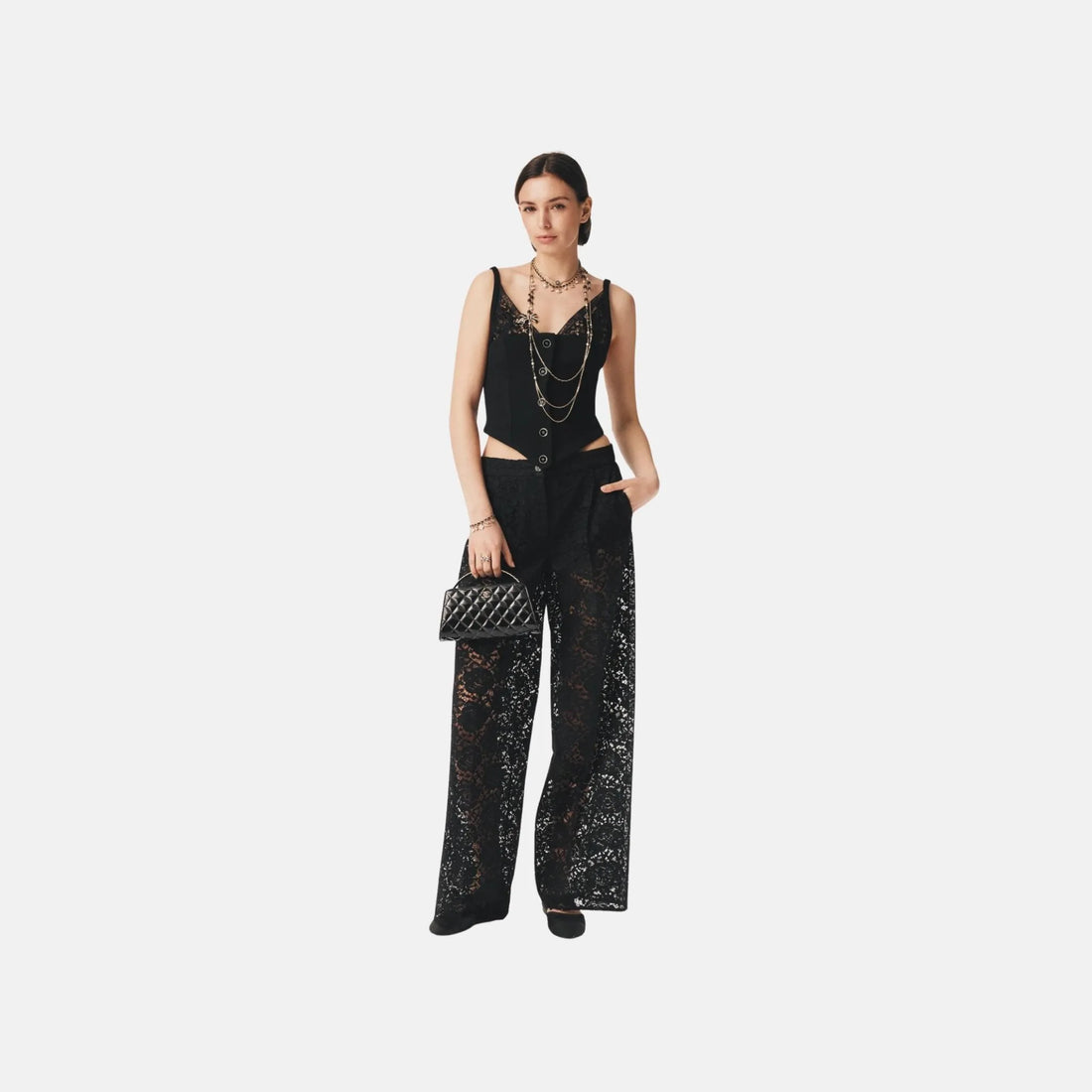 Chanel Pants in Cotton Lace, Front