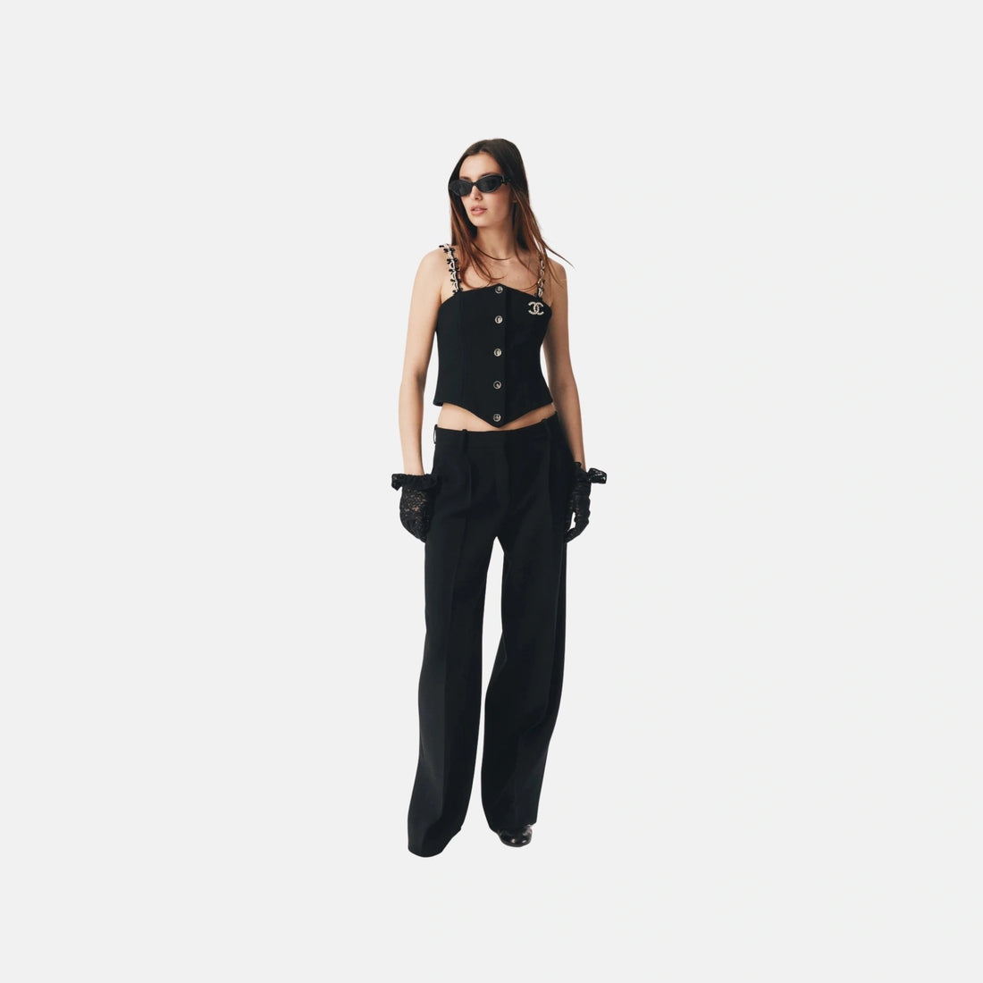 Chanel Pants in Wool Crepe, Front