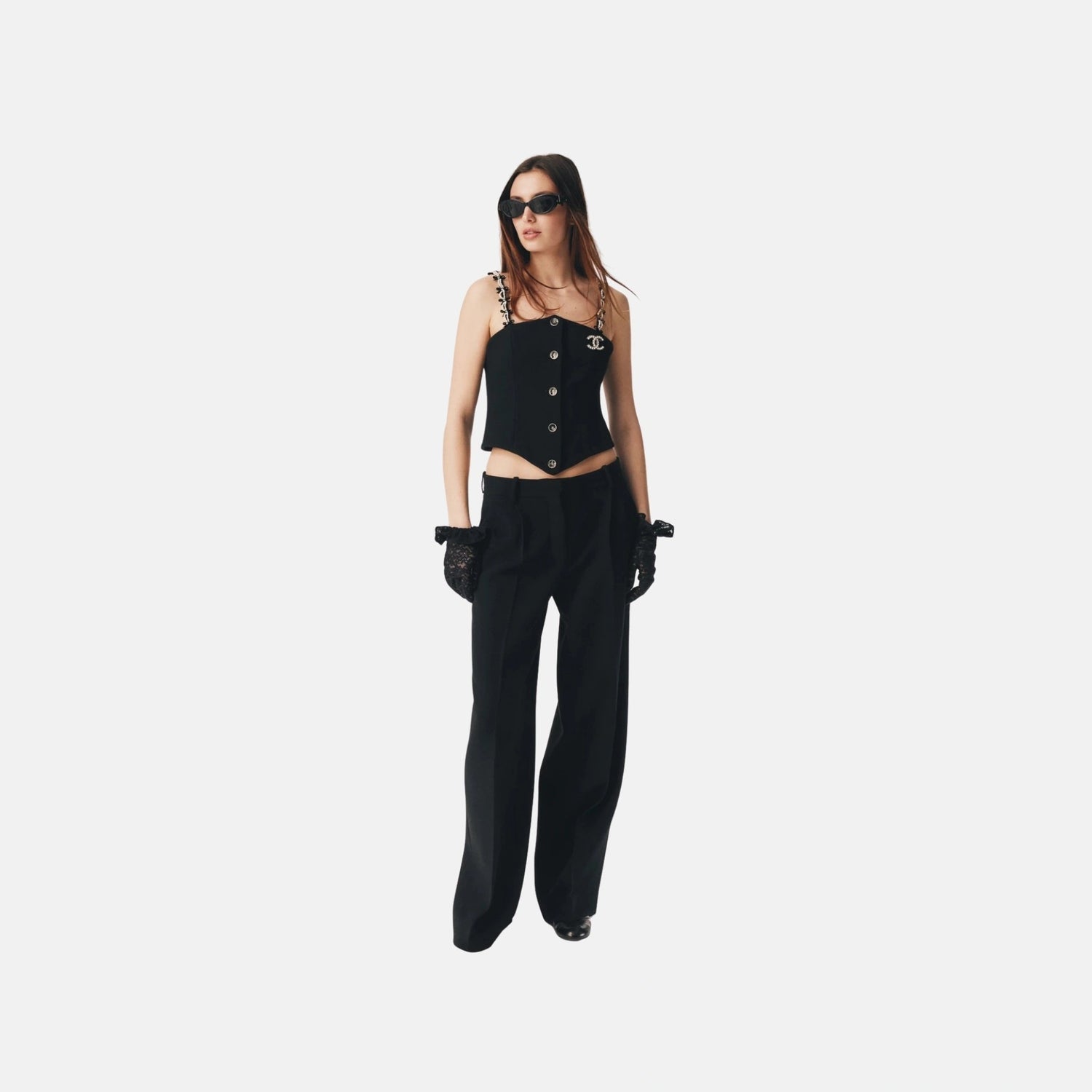 Chanel Pants in Wool Crepe, Front