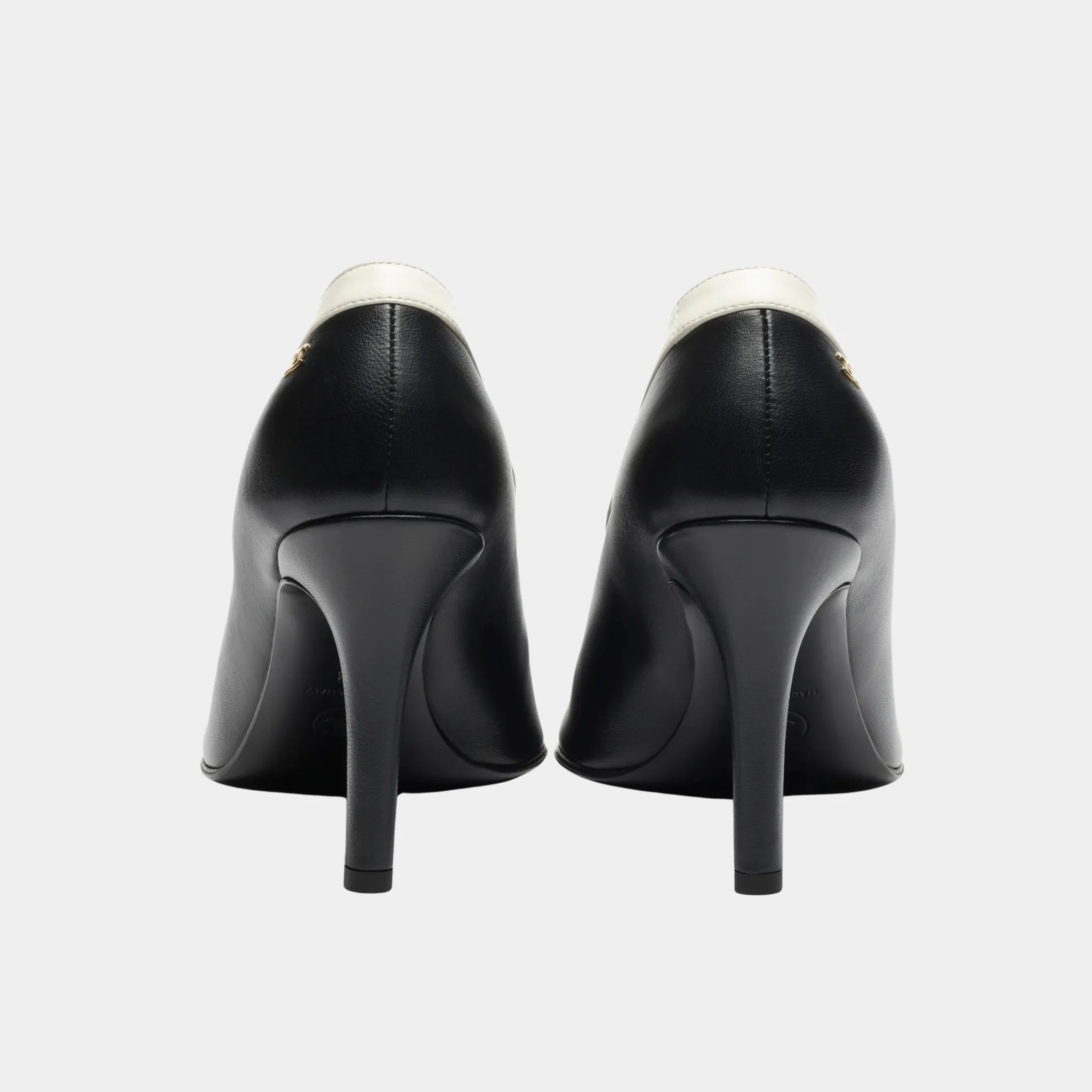 Chanel Pumps in Black &amp; Ivory Lambskin, Back