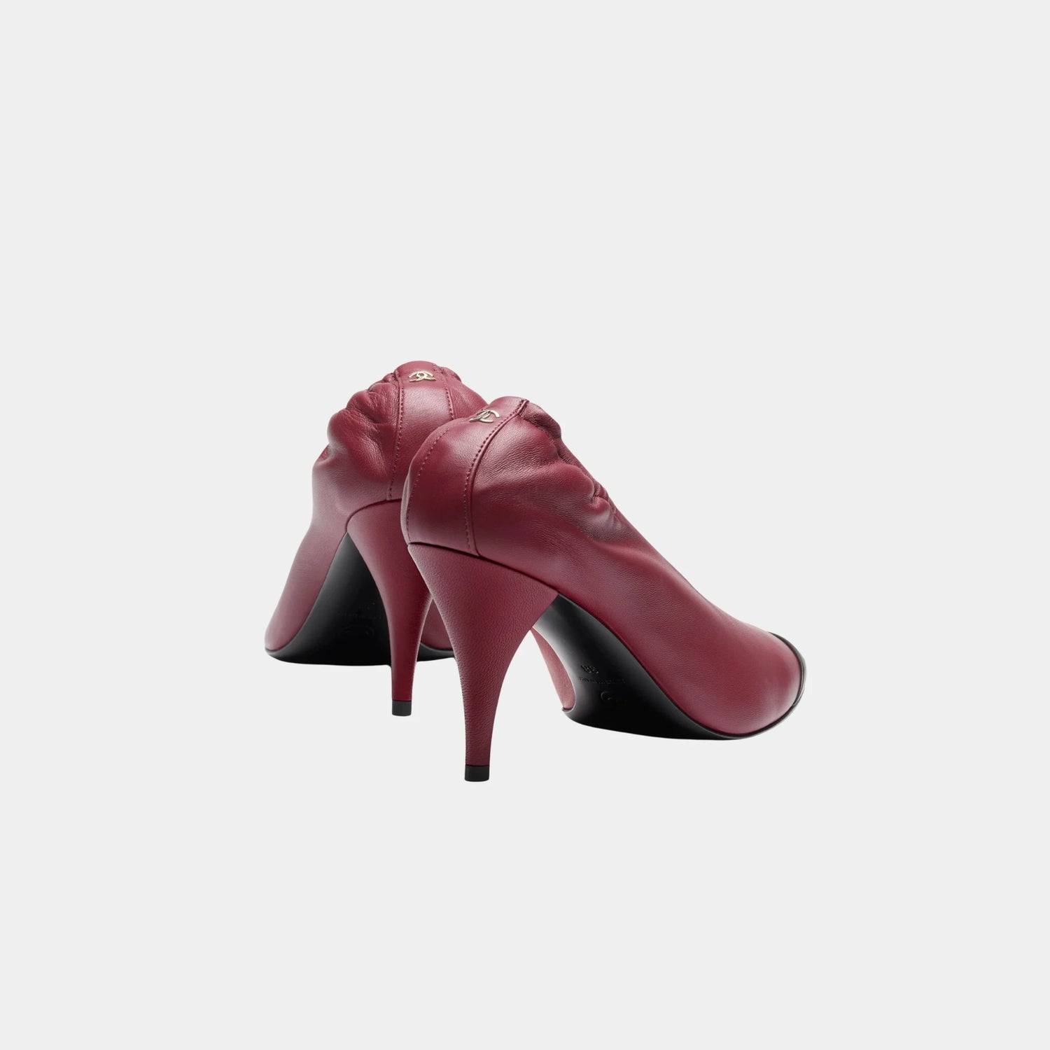 Chanel Pumps in Lambskin, Burgundy, Back