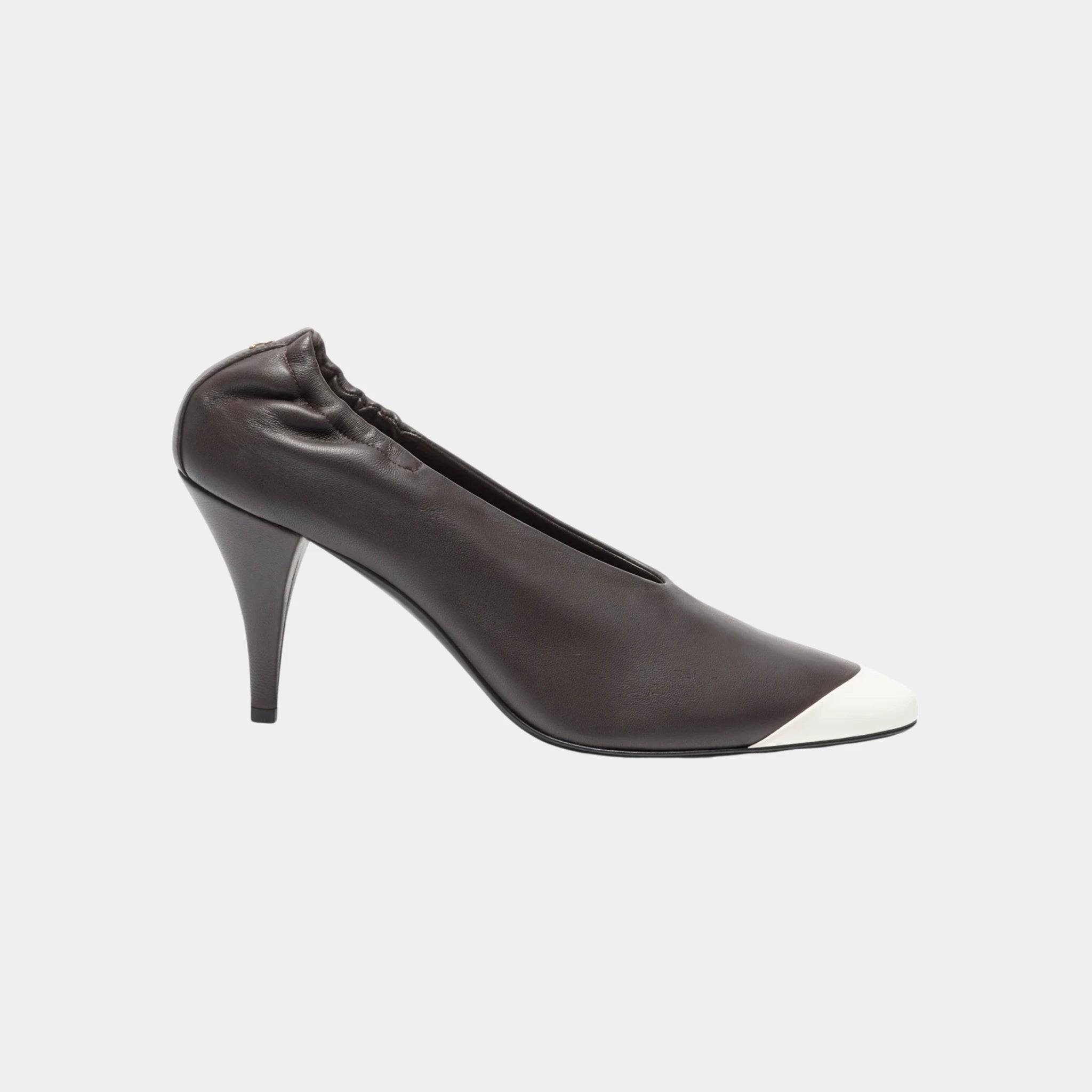 Chanel Pumps in Lambskin, Dark Brown, Side