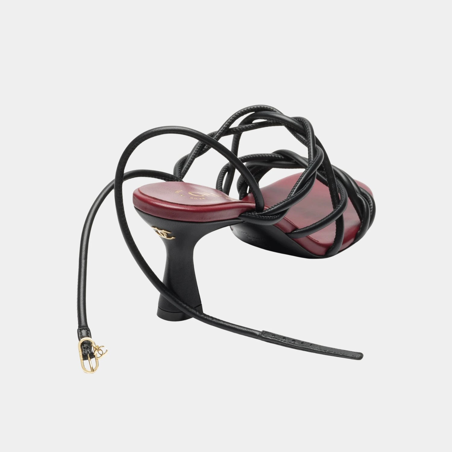 Chanel Sandals in Black Lambskin, Top