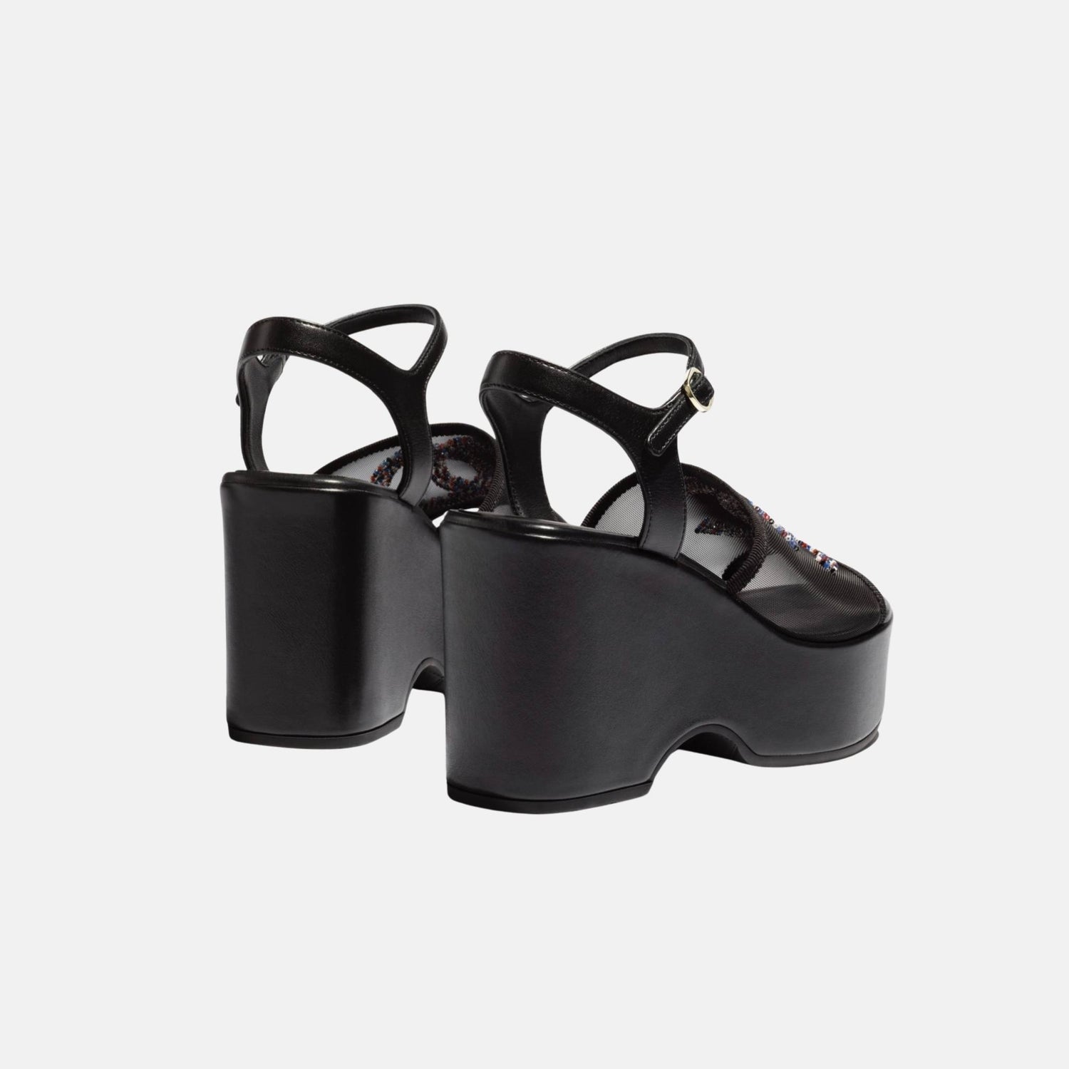 Chanel Sandals in Mesh and Glass Beads, Back