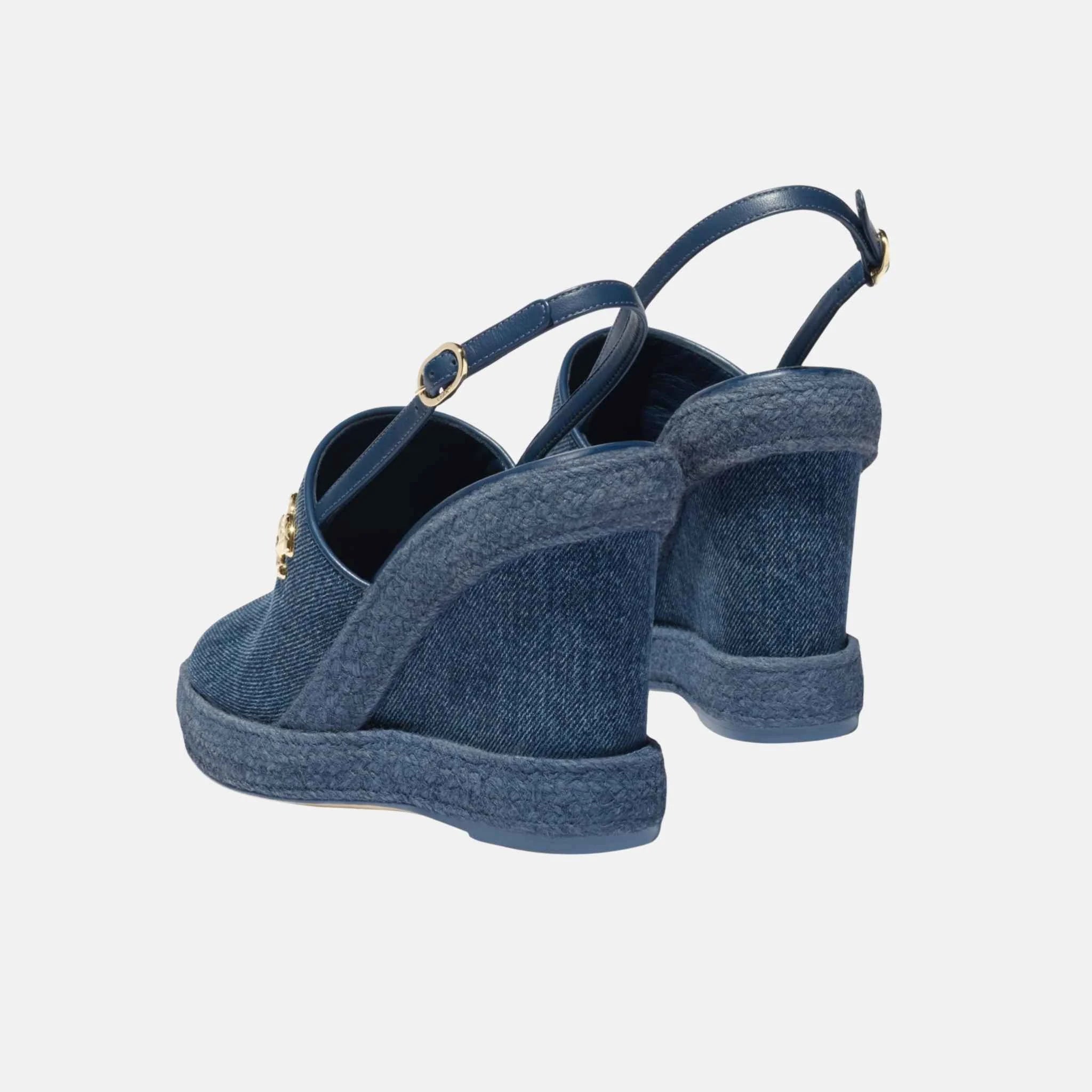 Chanel Sandals in Washed Out Denim, Back