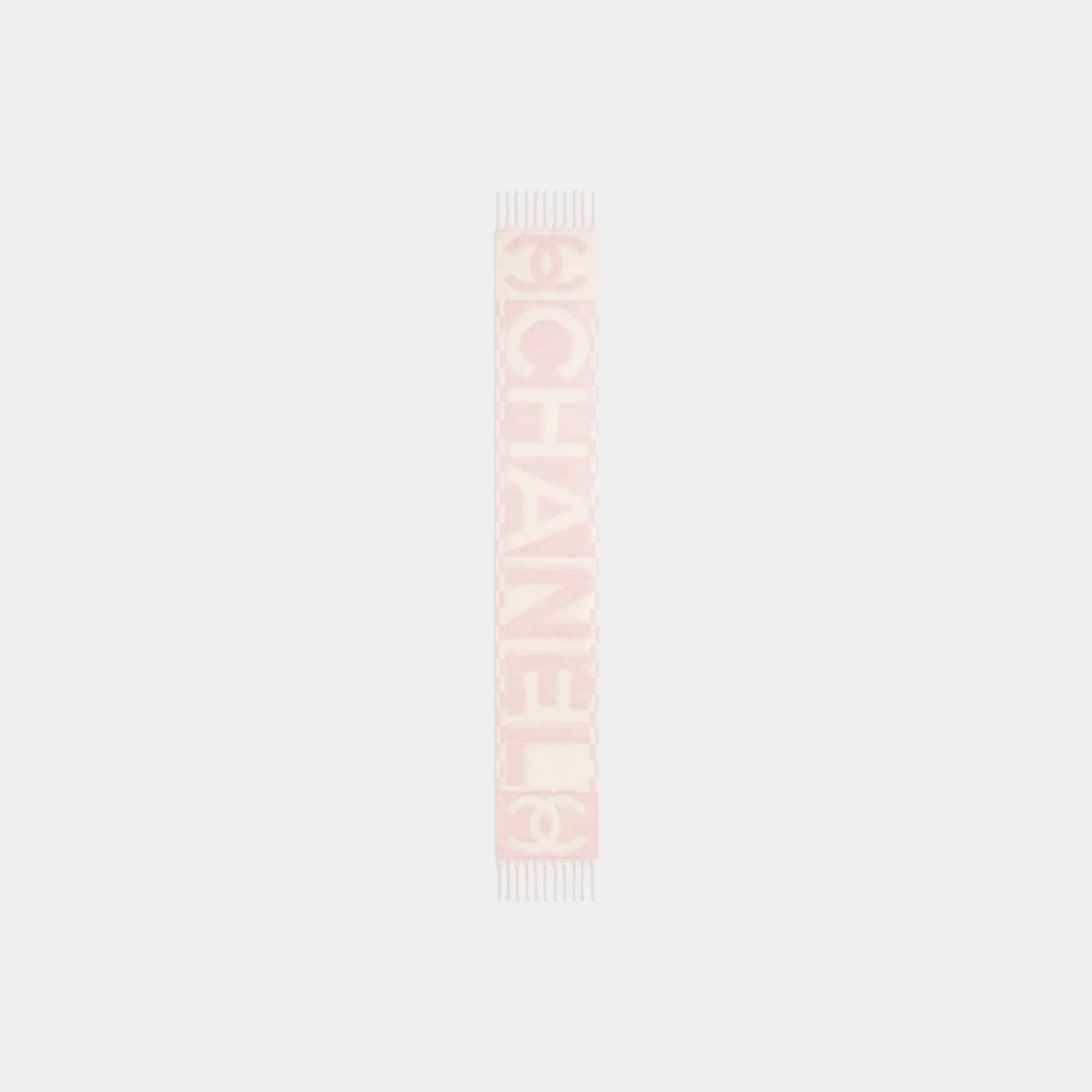 Scarf Cashmere Light Pink &amp; White