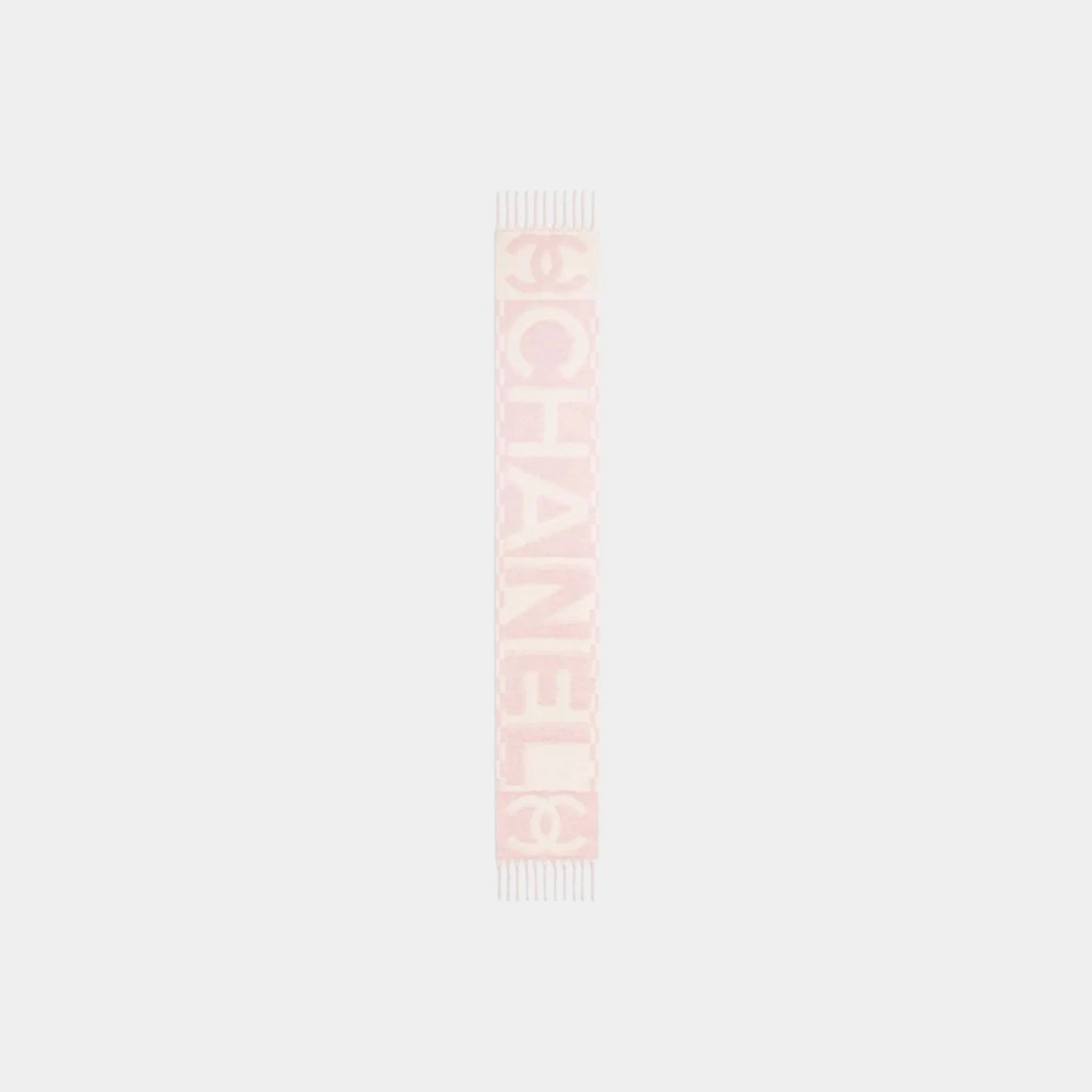 Scarf Cashmere Light Pink &amp; White