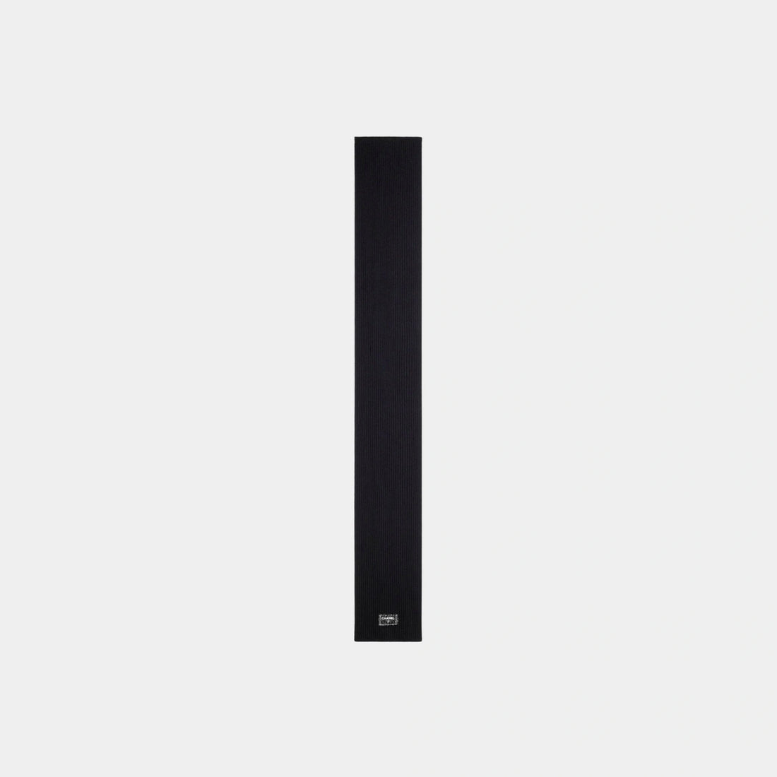 Chanel Scarf Cashmere Navy Blue Black &amp; White, Front