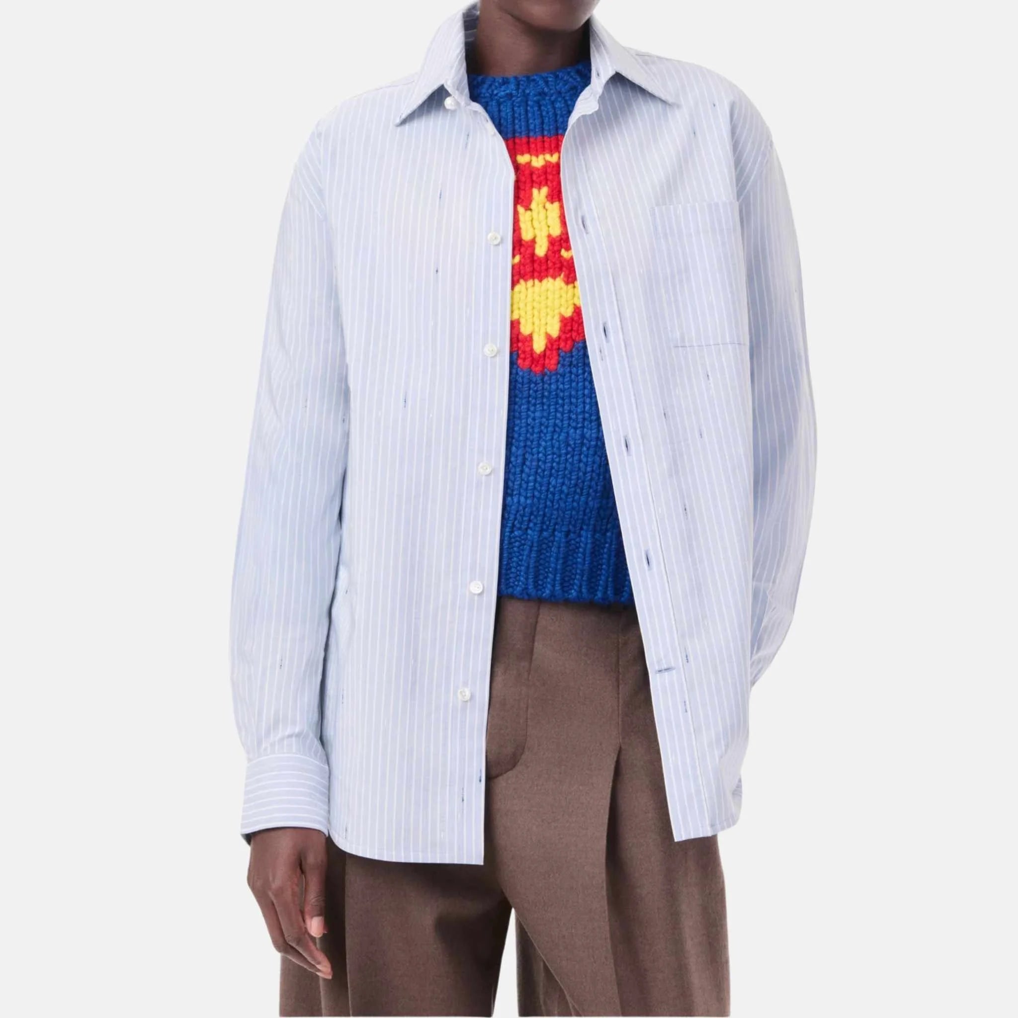 Chanel Shirt Cotton in Sky Blue