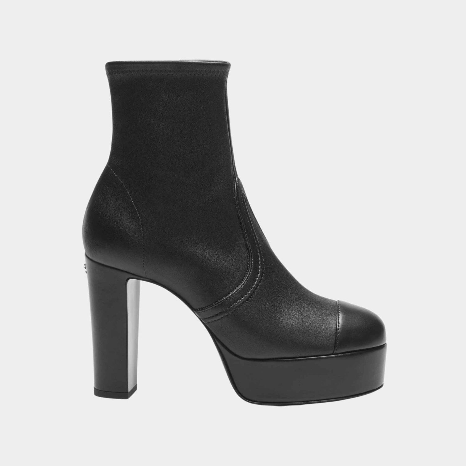 Chanel Short Boots Lambskin Black, Side