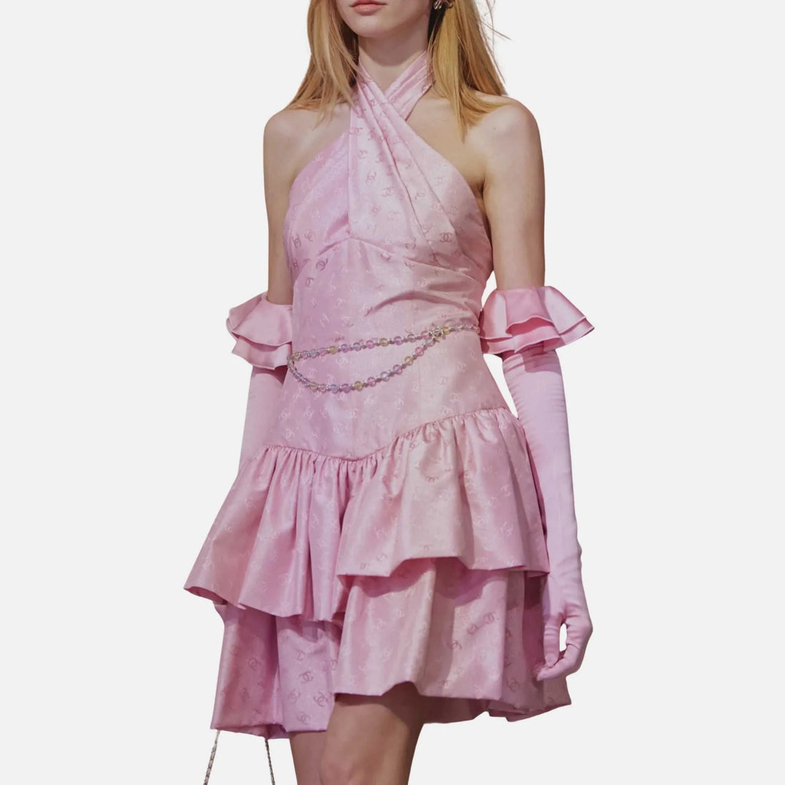 Chanel Short Dress in Silk Jacquard