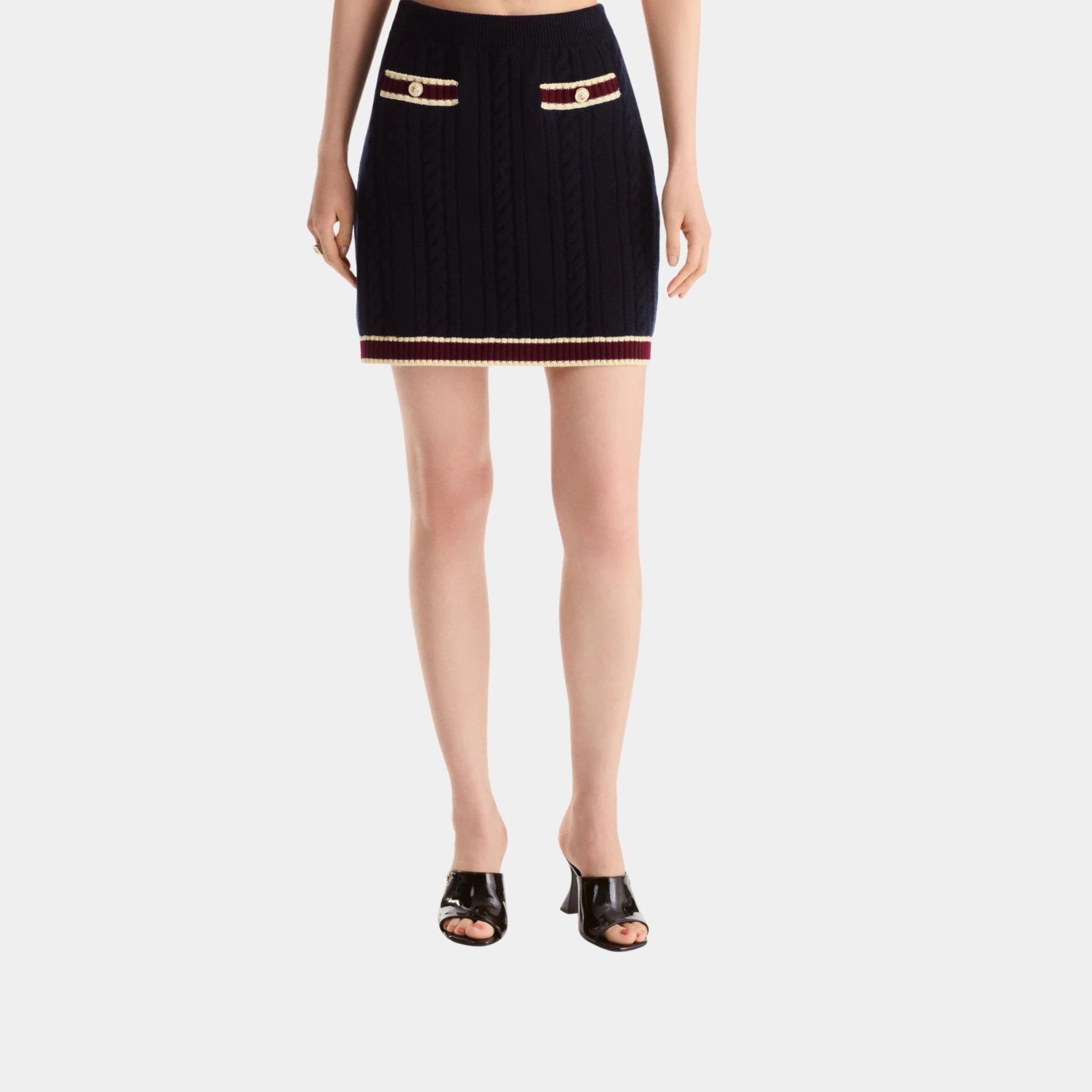 Short Skirt in Cashmere &amp; Cotton