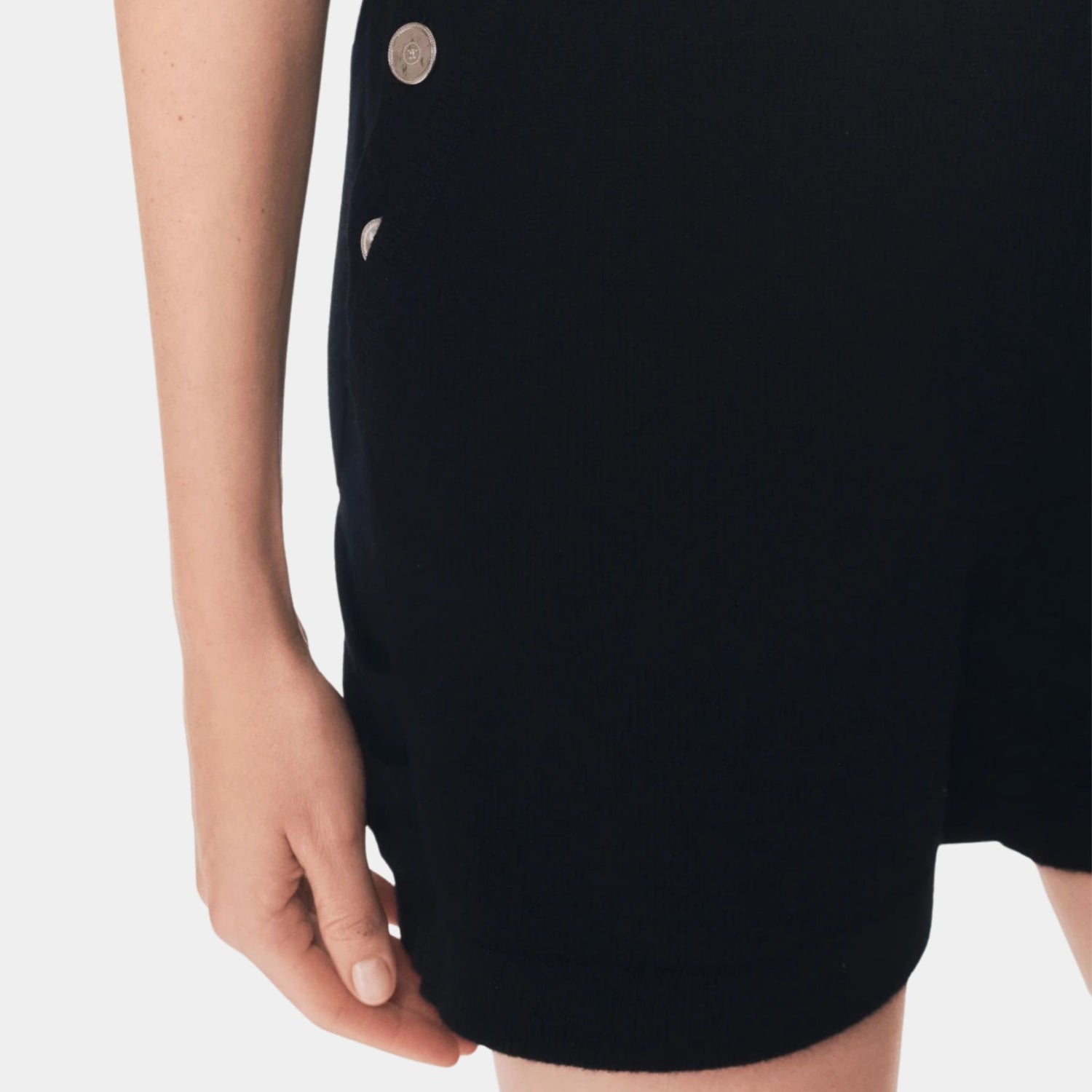 Chanel Shorts Cashmere Black, Close