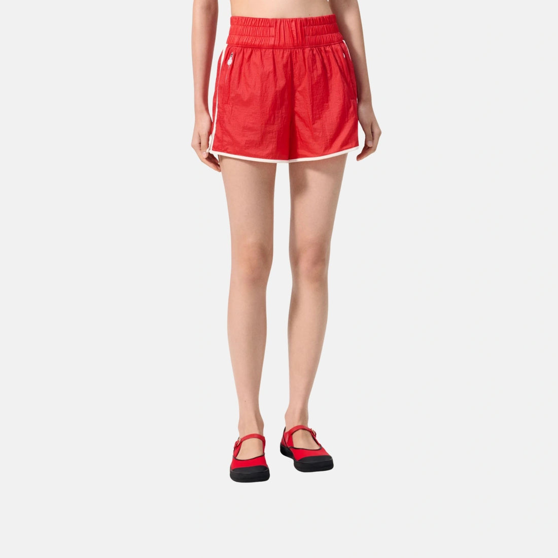 Chanel Shorts Mixed Fibers Red White