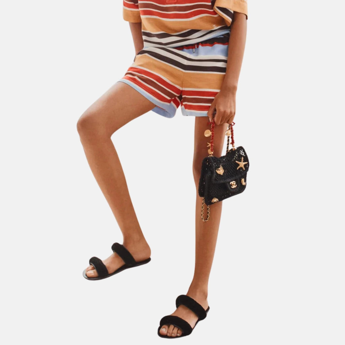 Chanel Shorts Silk Blue