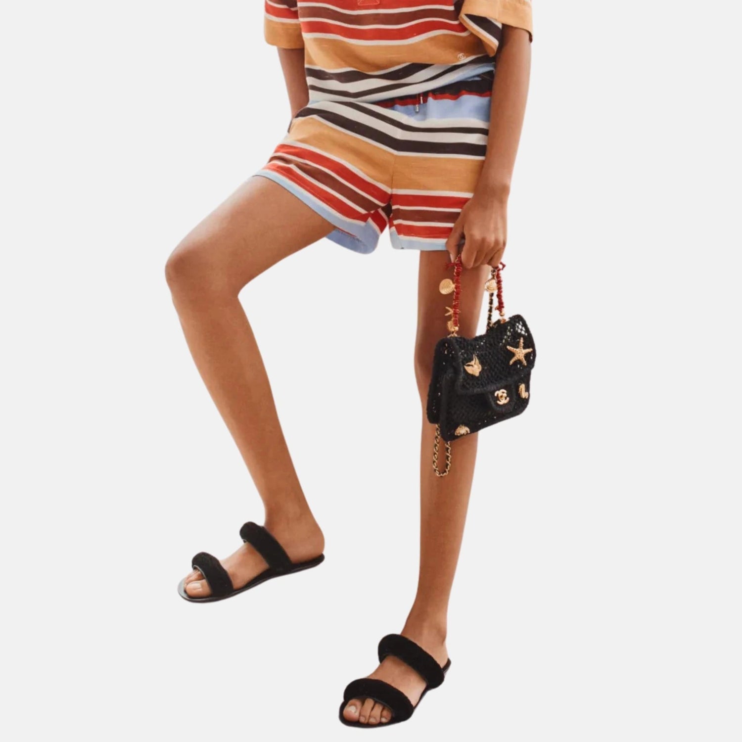 Chanel Shorts Silk Blue