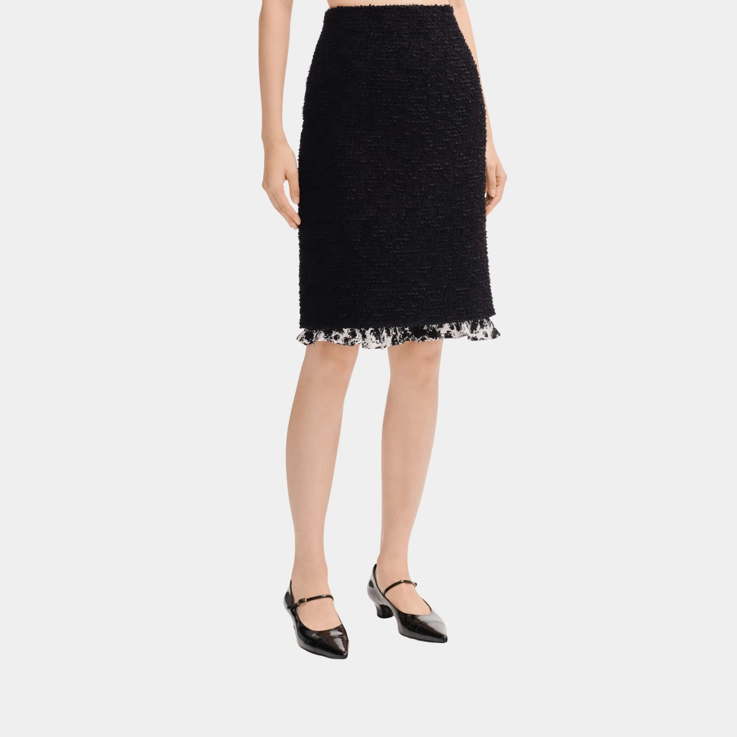 Chanel Skirt in Black Tweed, Front