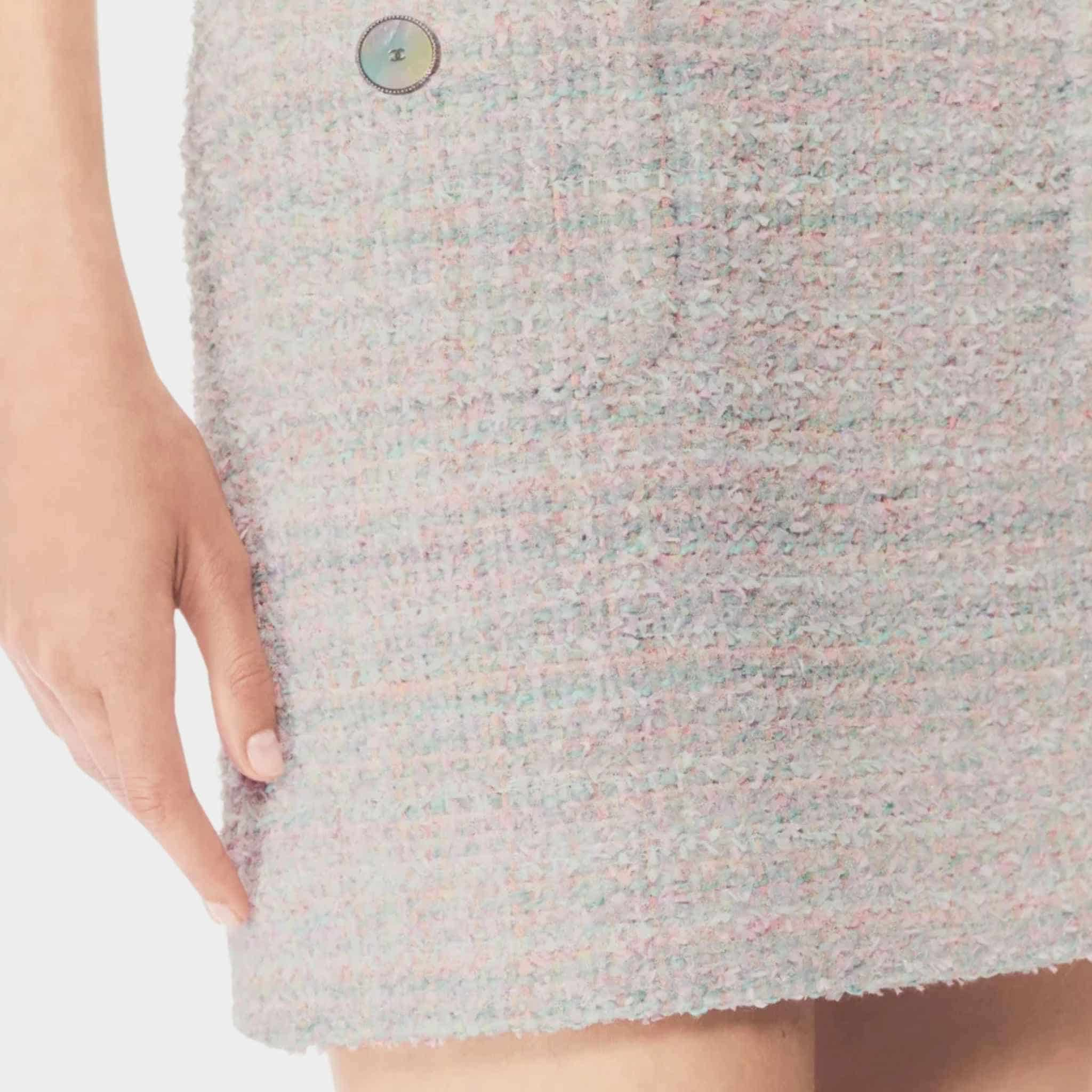 Chanel Skirt Tweed Multicolour, Closeup