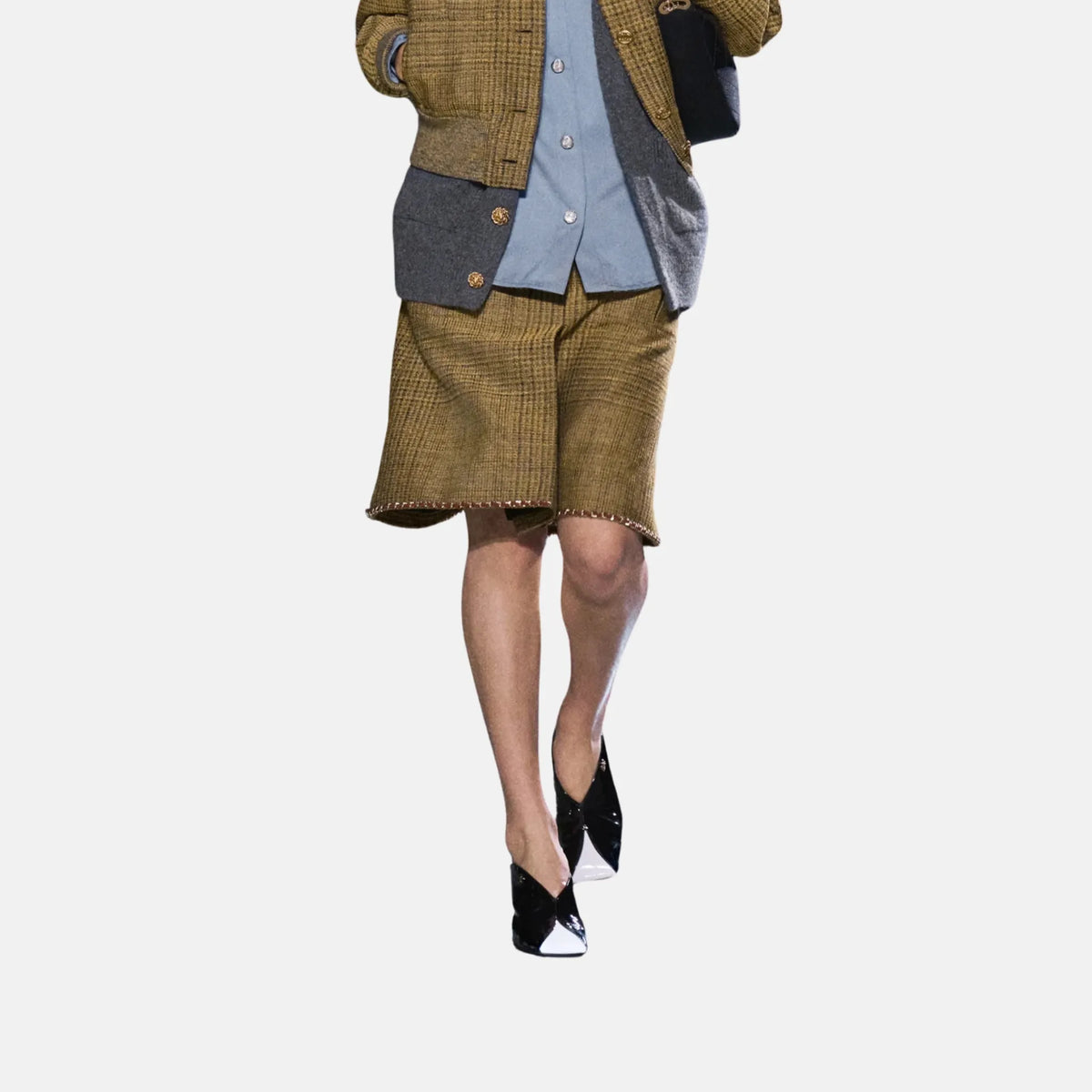 Chanel Skirt Wool in Marigold Yellow, Front
