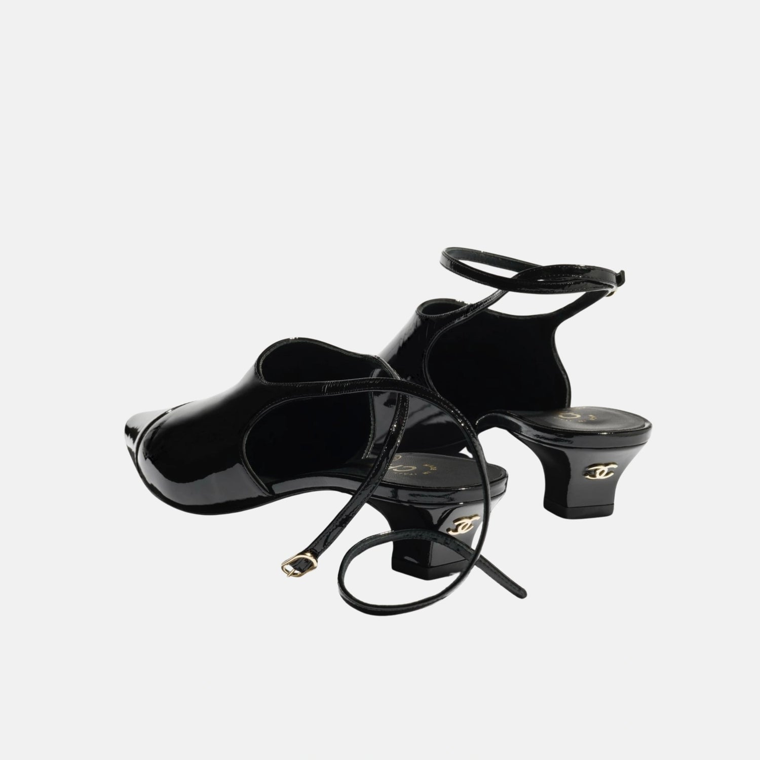 Chanel Slingback in Patent Calfskin, Black, Back