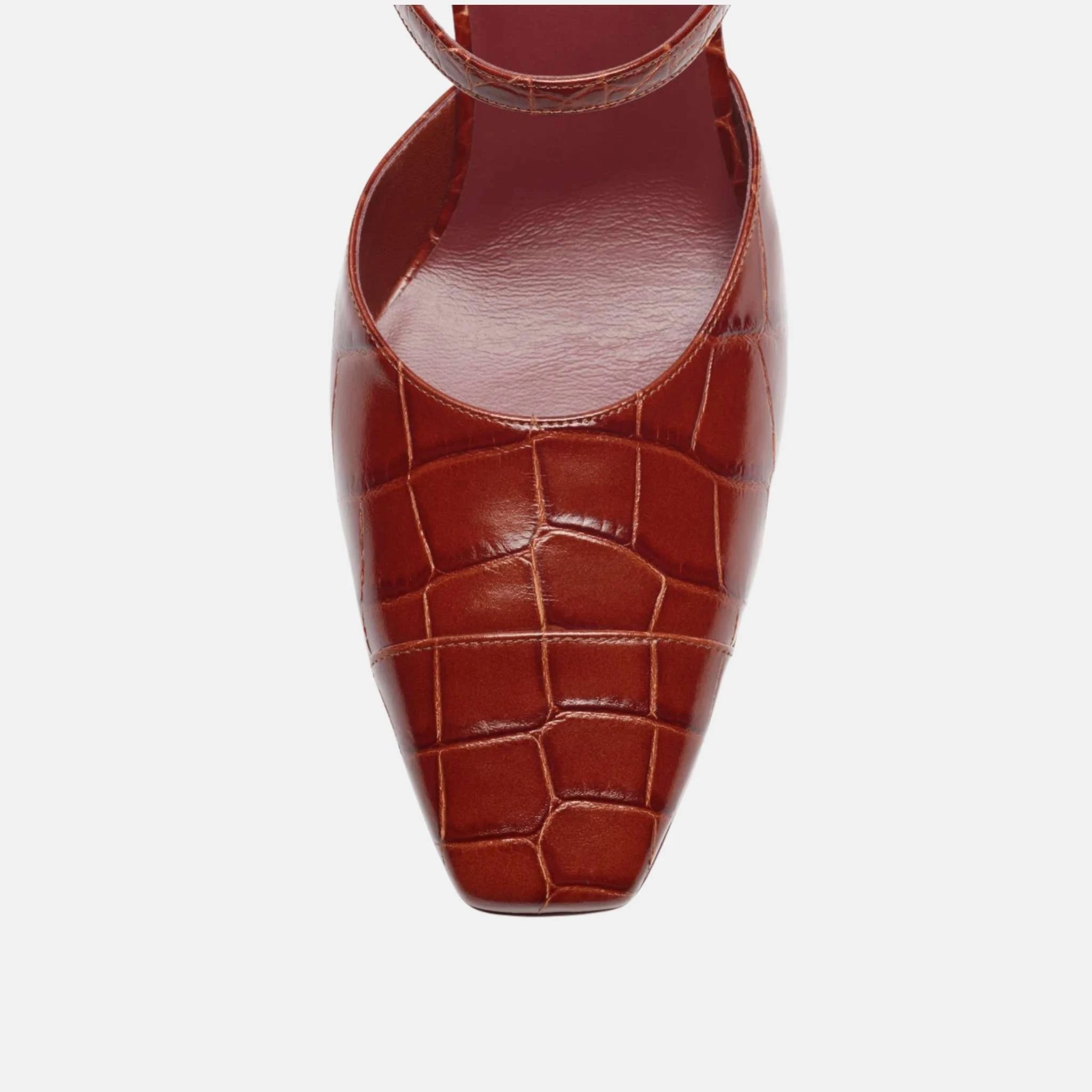 Chanel Slingbacks Crocodile Embossed Calfskin in Dark Red, Top