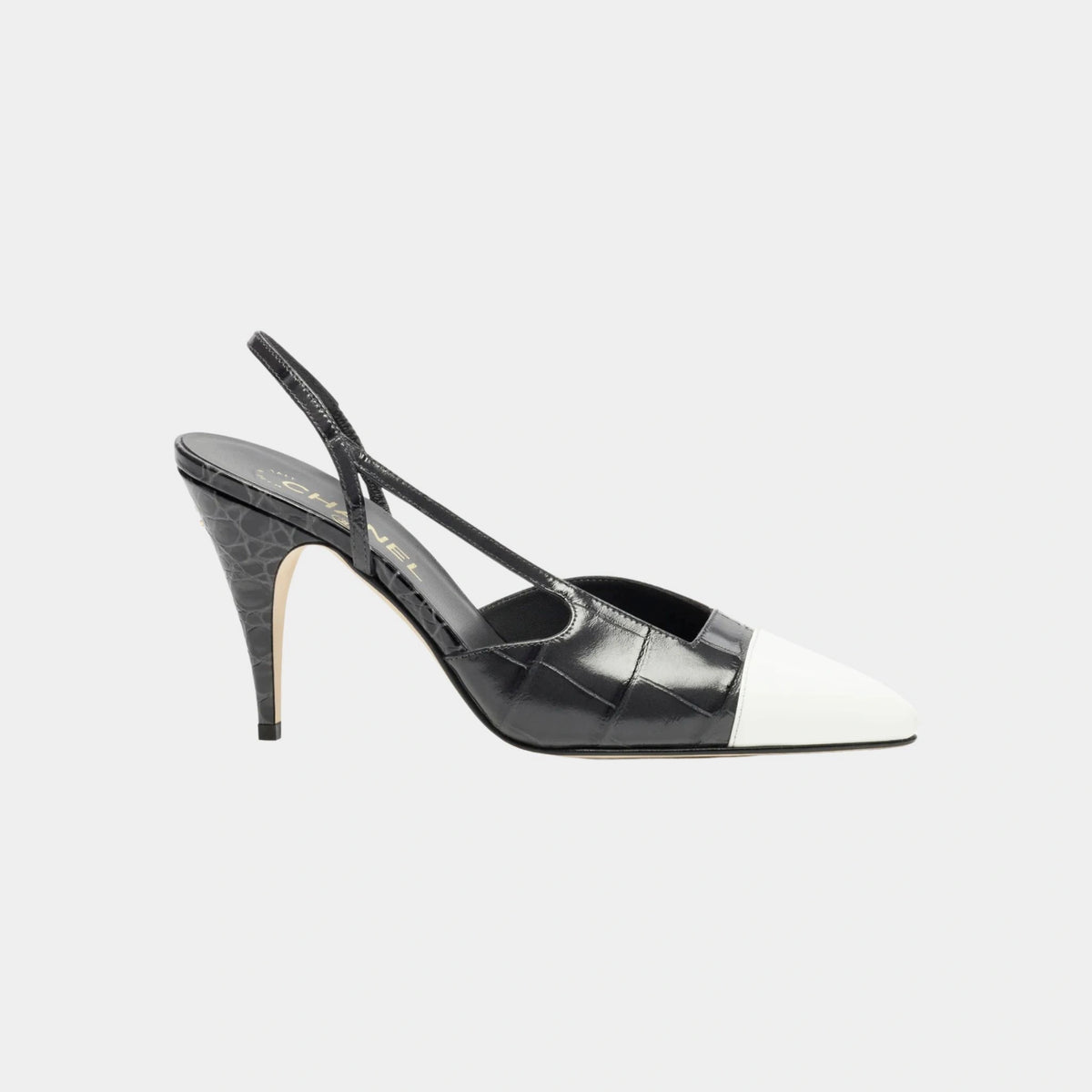 Slingbacks Crocodile Embossed Calfskin & Patent Calfskin