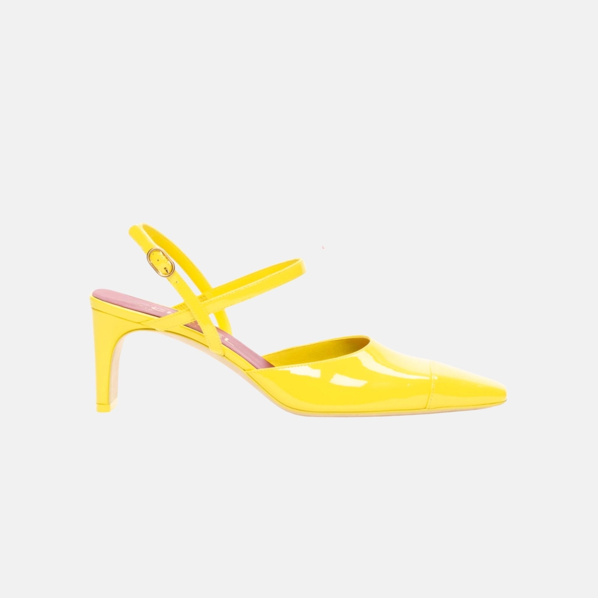 Slingbacks in Patent Calfskin