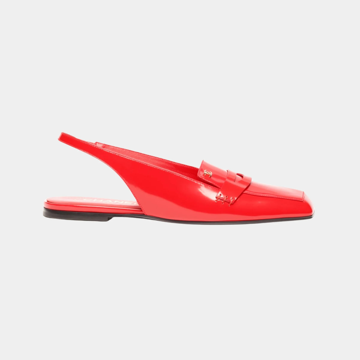Slingbacks in Shiny Calfskin