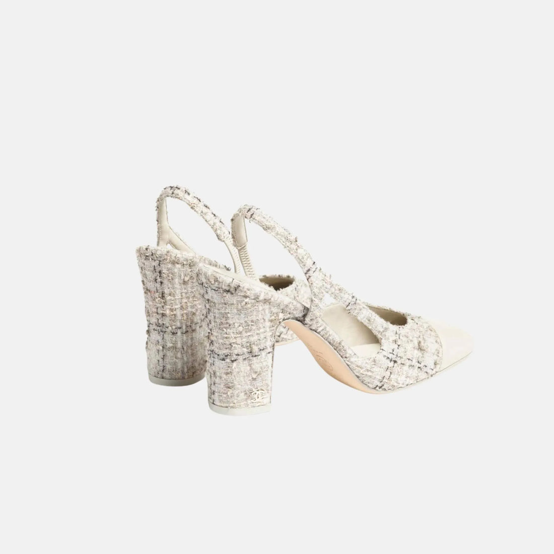 Chanel Slingbacks in Wool Tweed and Lambskin, Back