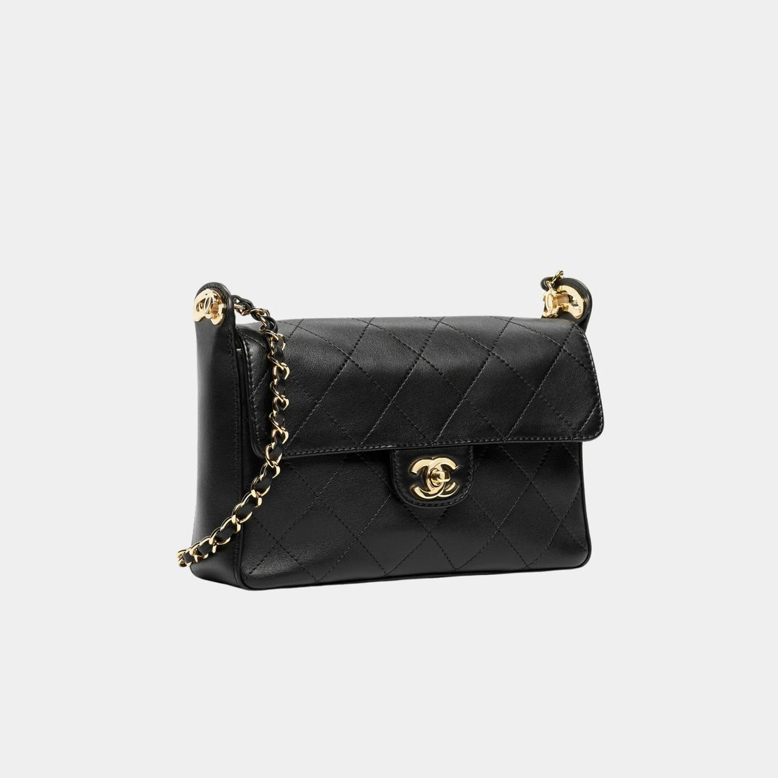 Small flap bag Calf &amp; Gold-Plated Metal