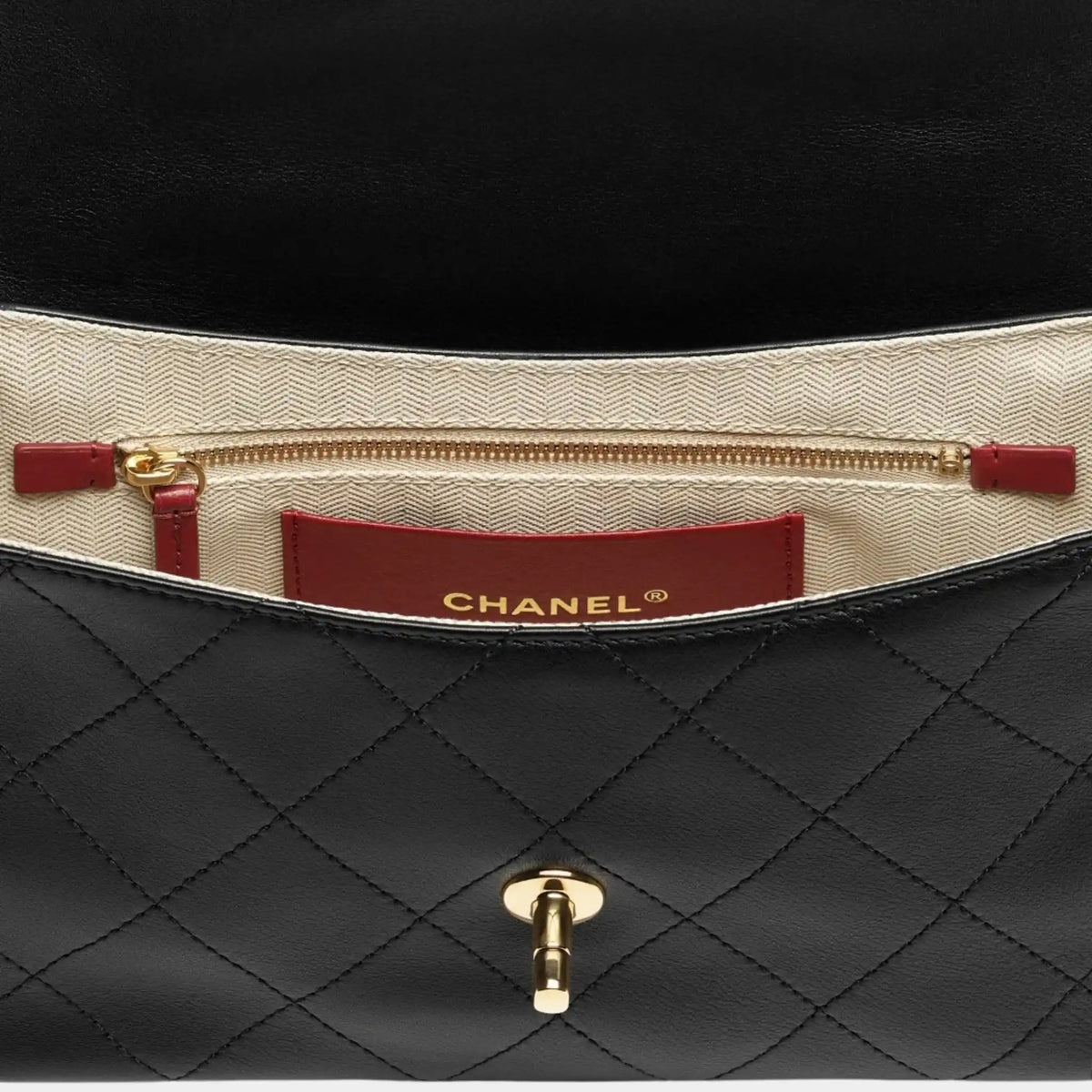 Small flap bag Calf &amp; Gold-Plated Metal