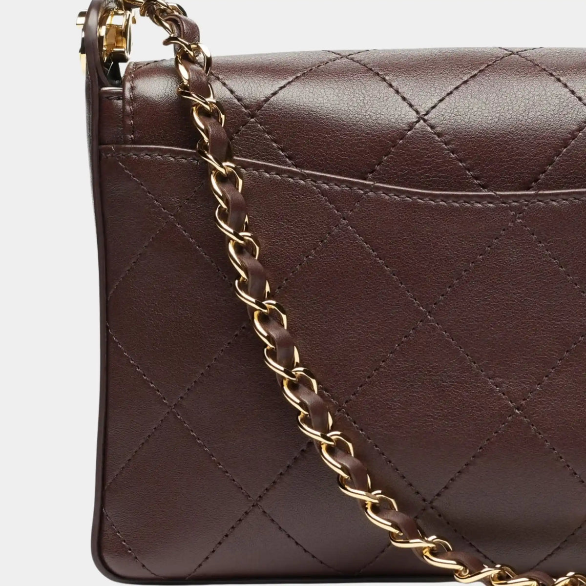 Small flap bag Calf &amp; Gold-Plated Metal