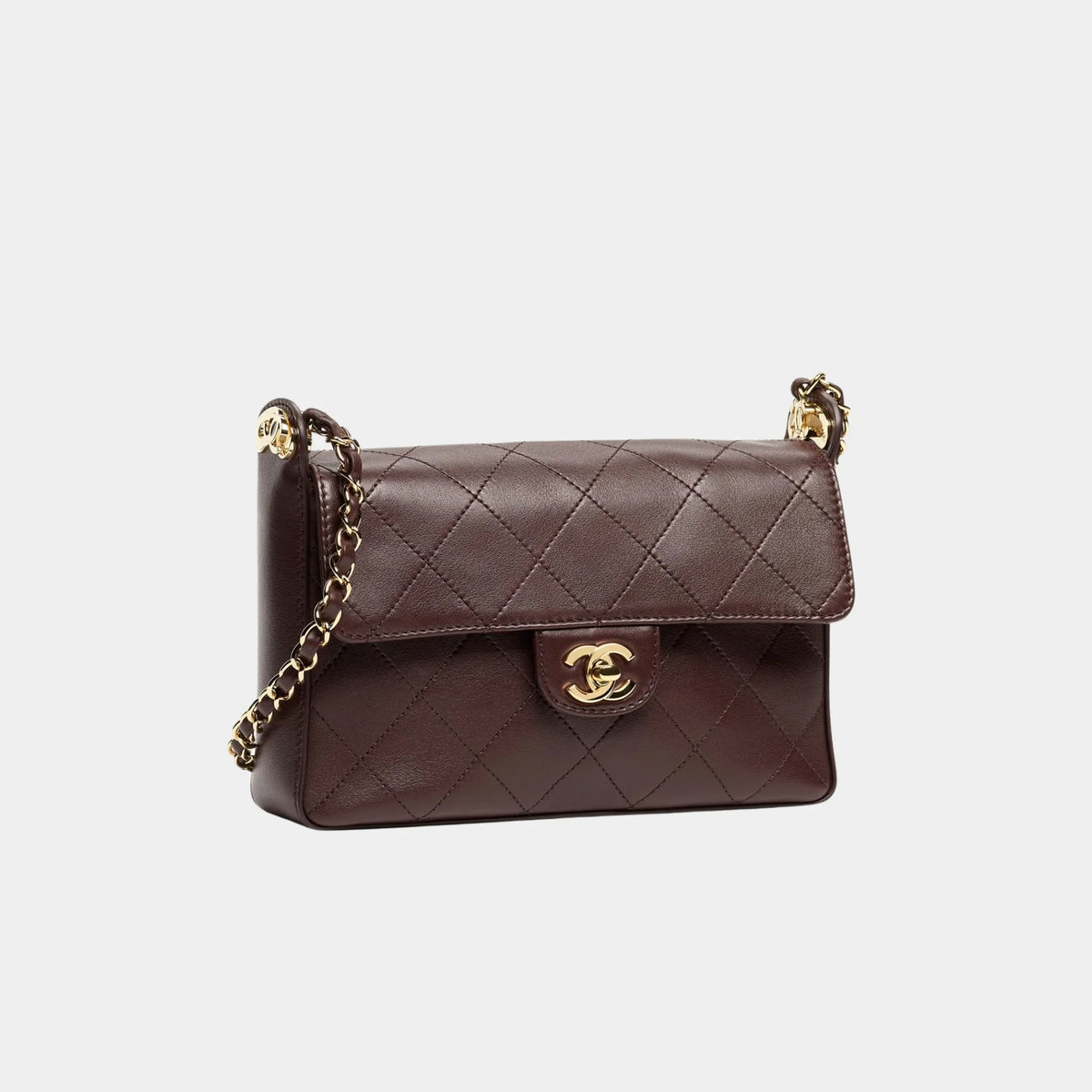 Small flap bag Calf &amp; Gold-Plated Metal