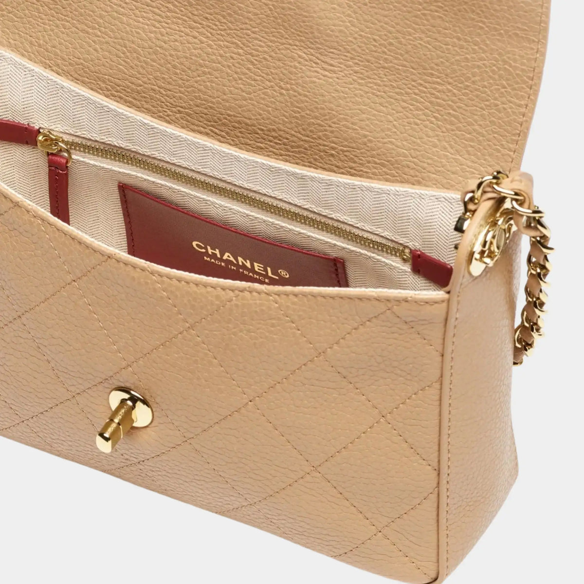 Small flap bag Calf &amp; Gold-Plated Metal