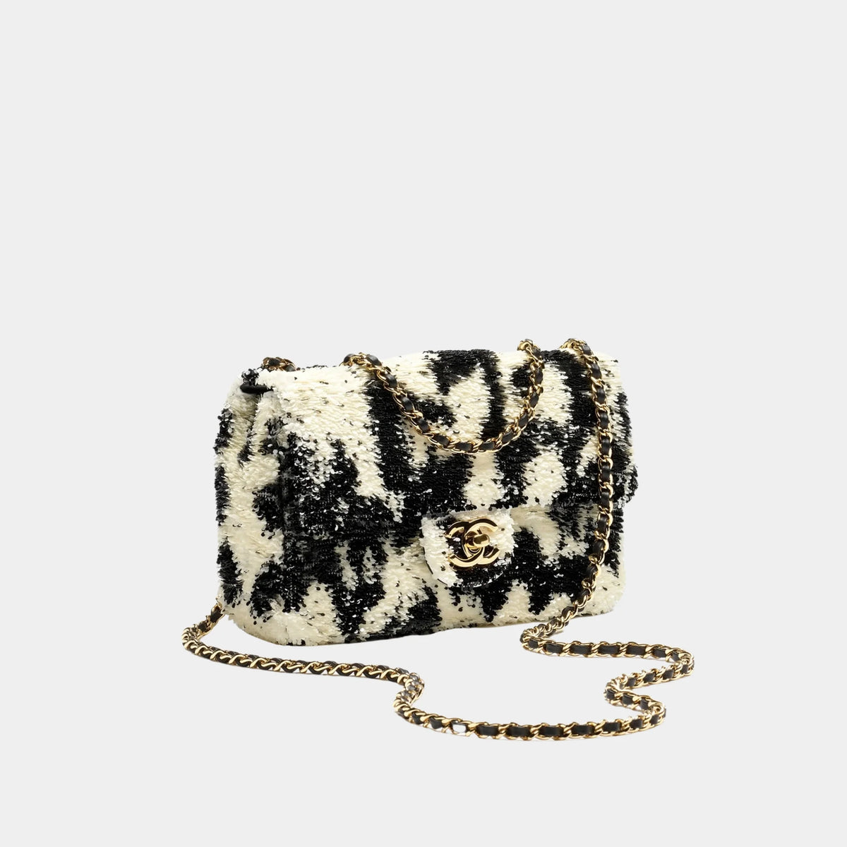 Chanel Small Flap Bag Sequins &amp; Gold-Tone Metal