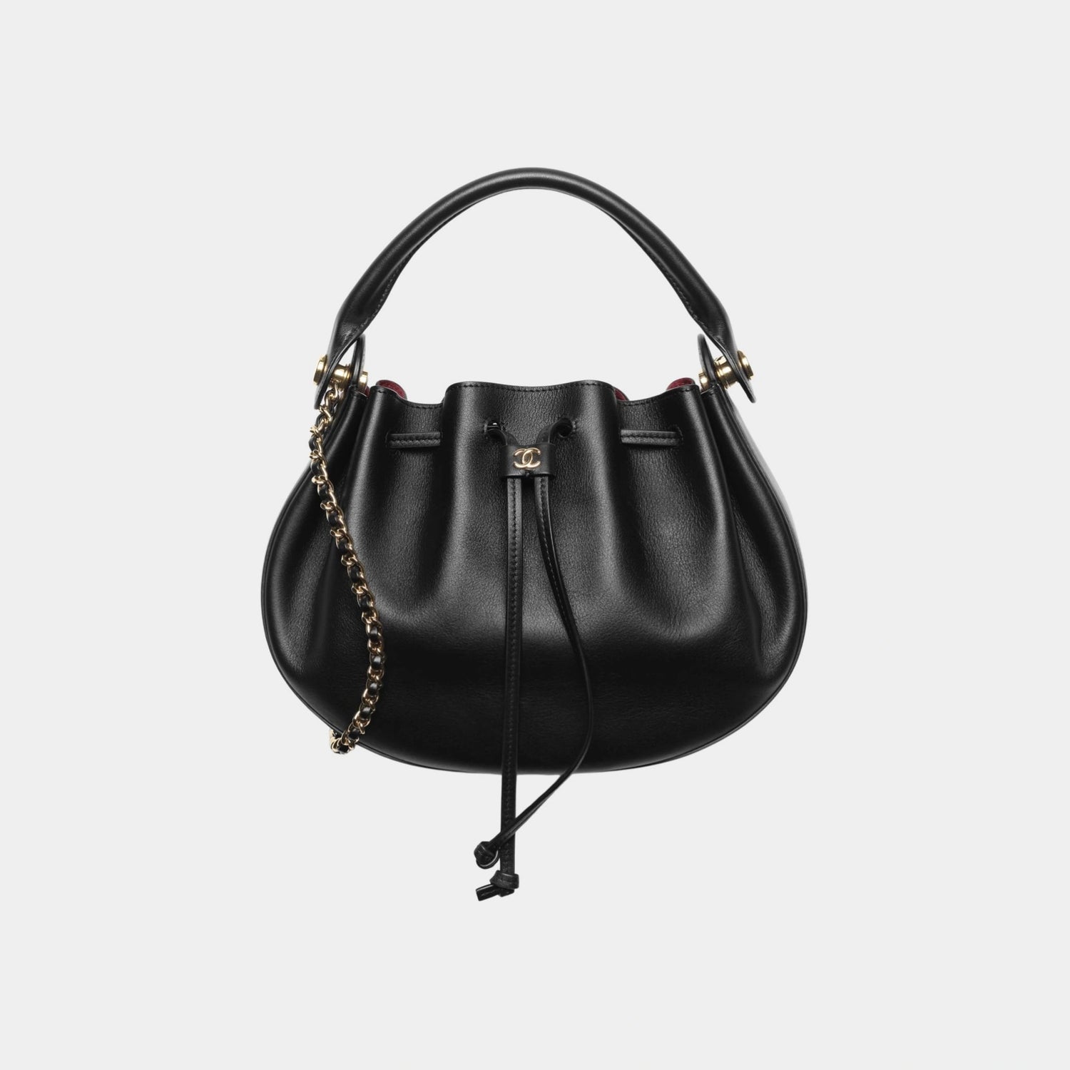 Chanel Small Hobo Bag Calfskin &amp; Gold-Tone Metal Black