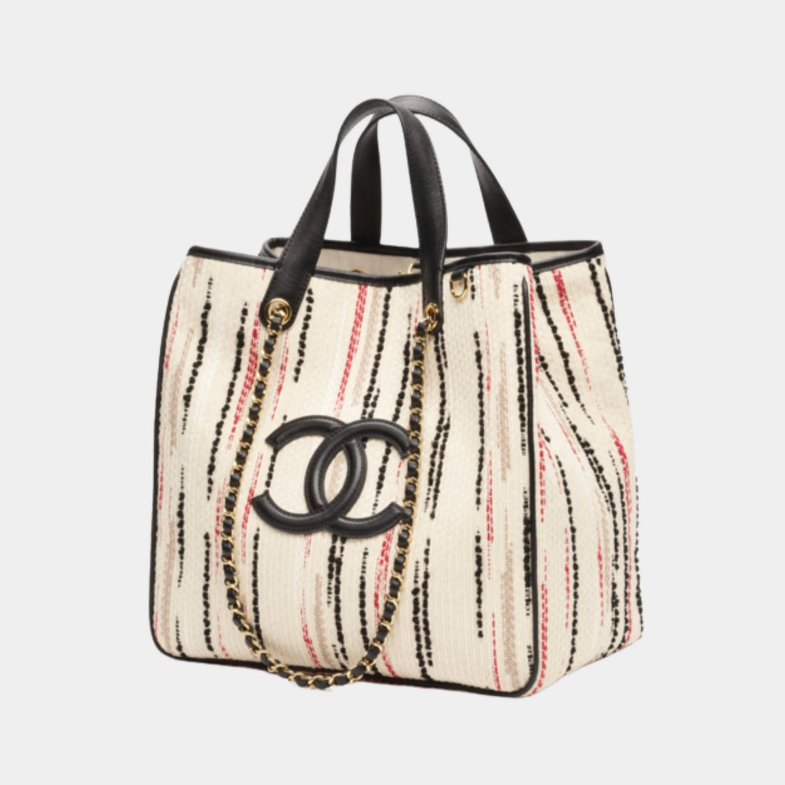 Chanel Small Tote Canvas & Gold-Tone Metal
