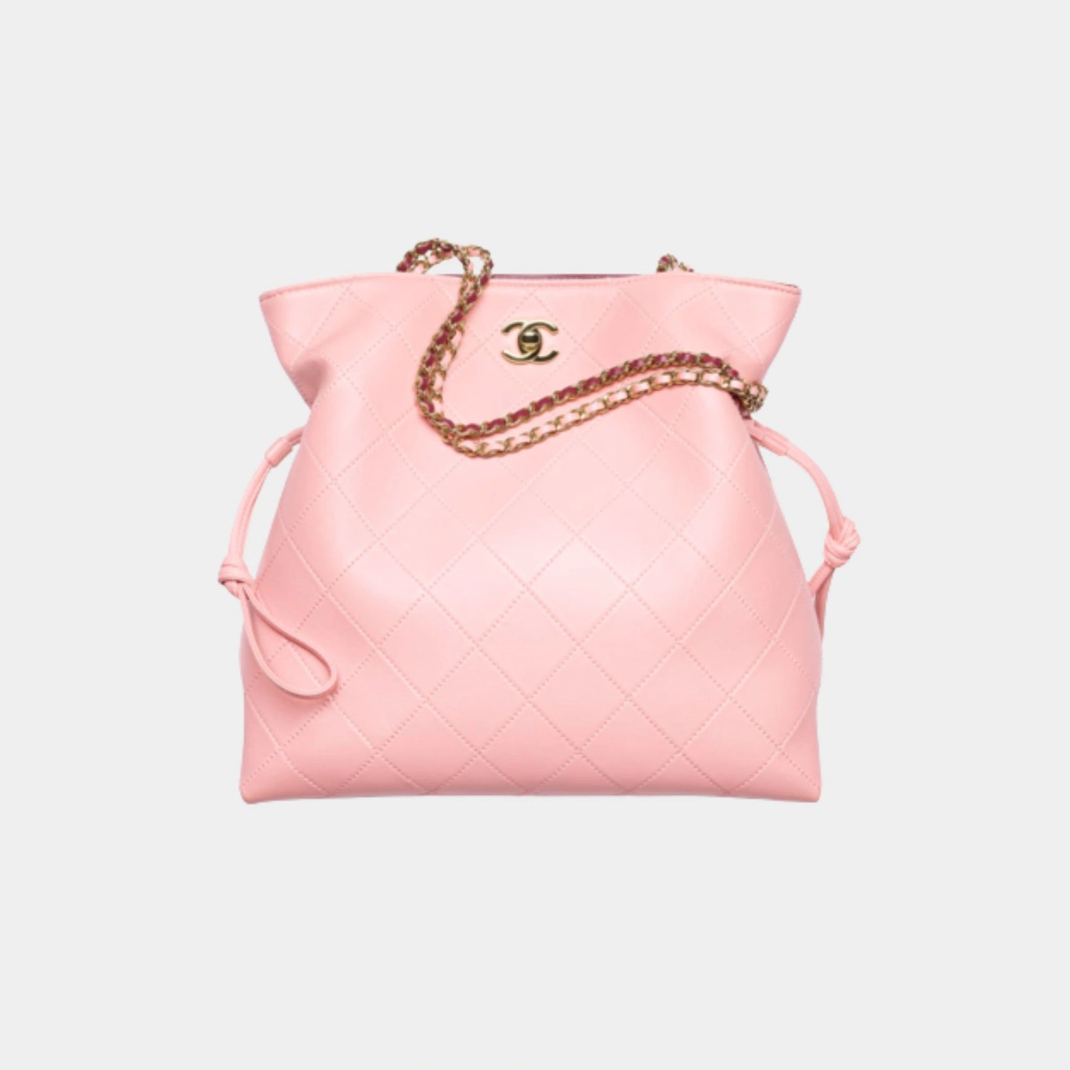 Chanel Small Tote Lambskin Light Pink  ,  Front 